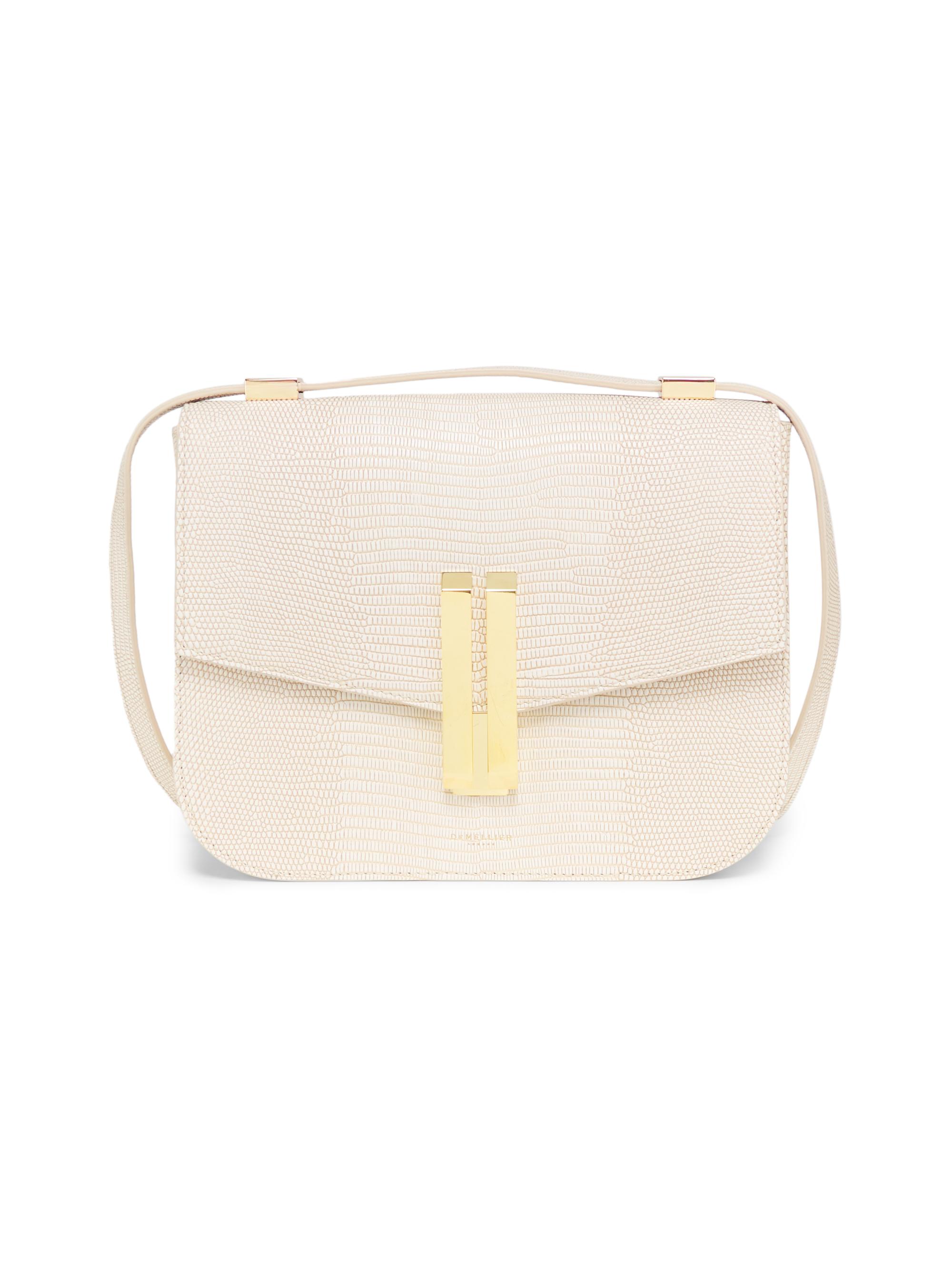 DeMellier Women's Vancouver Lizard-Embossed Leather Crossbody Bag - Ecru