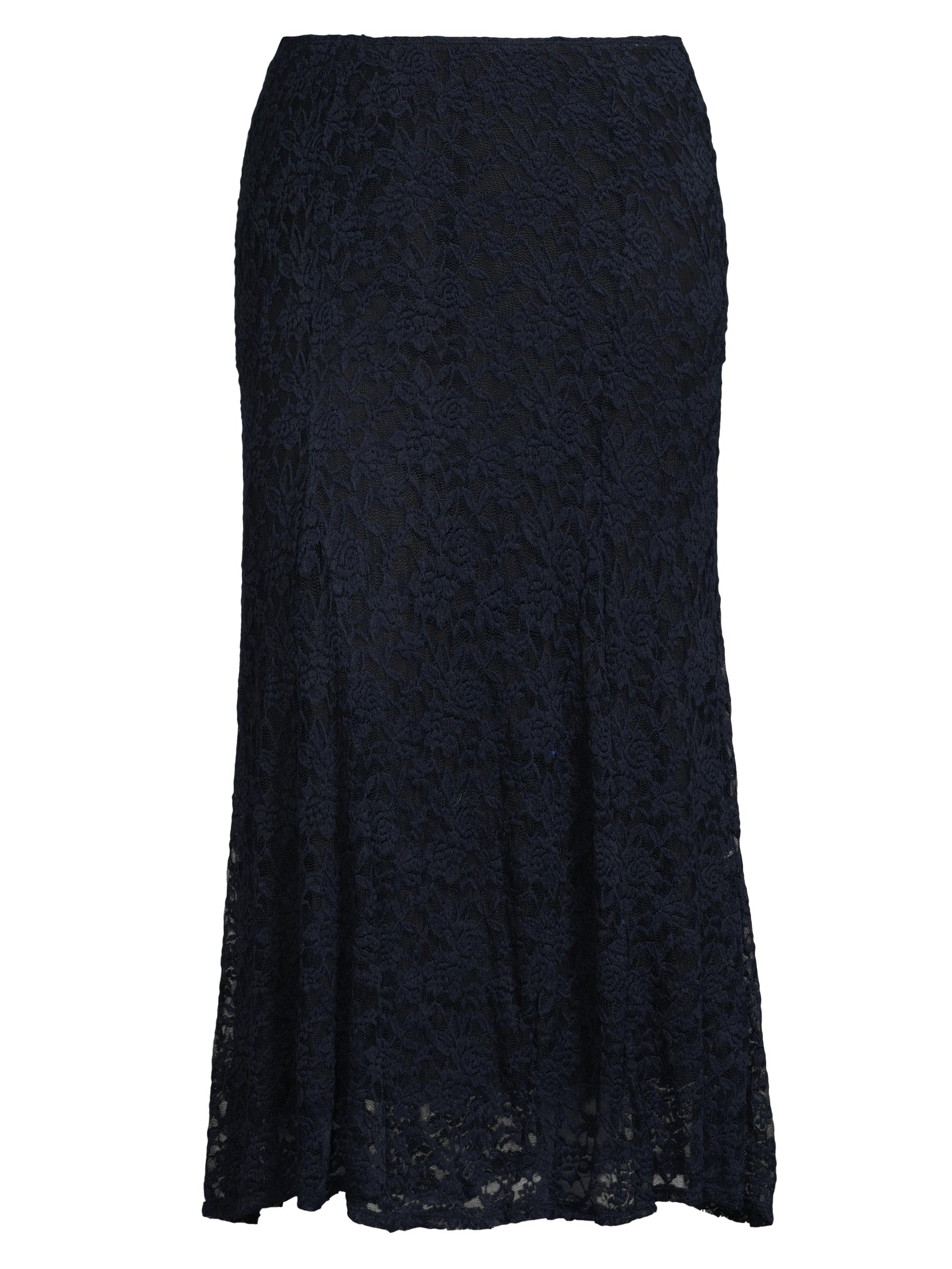 Baacal Women's Gianna Stretch Lace Mermaid Maxi Skirt - Navy
