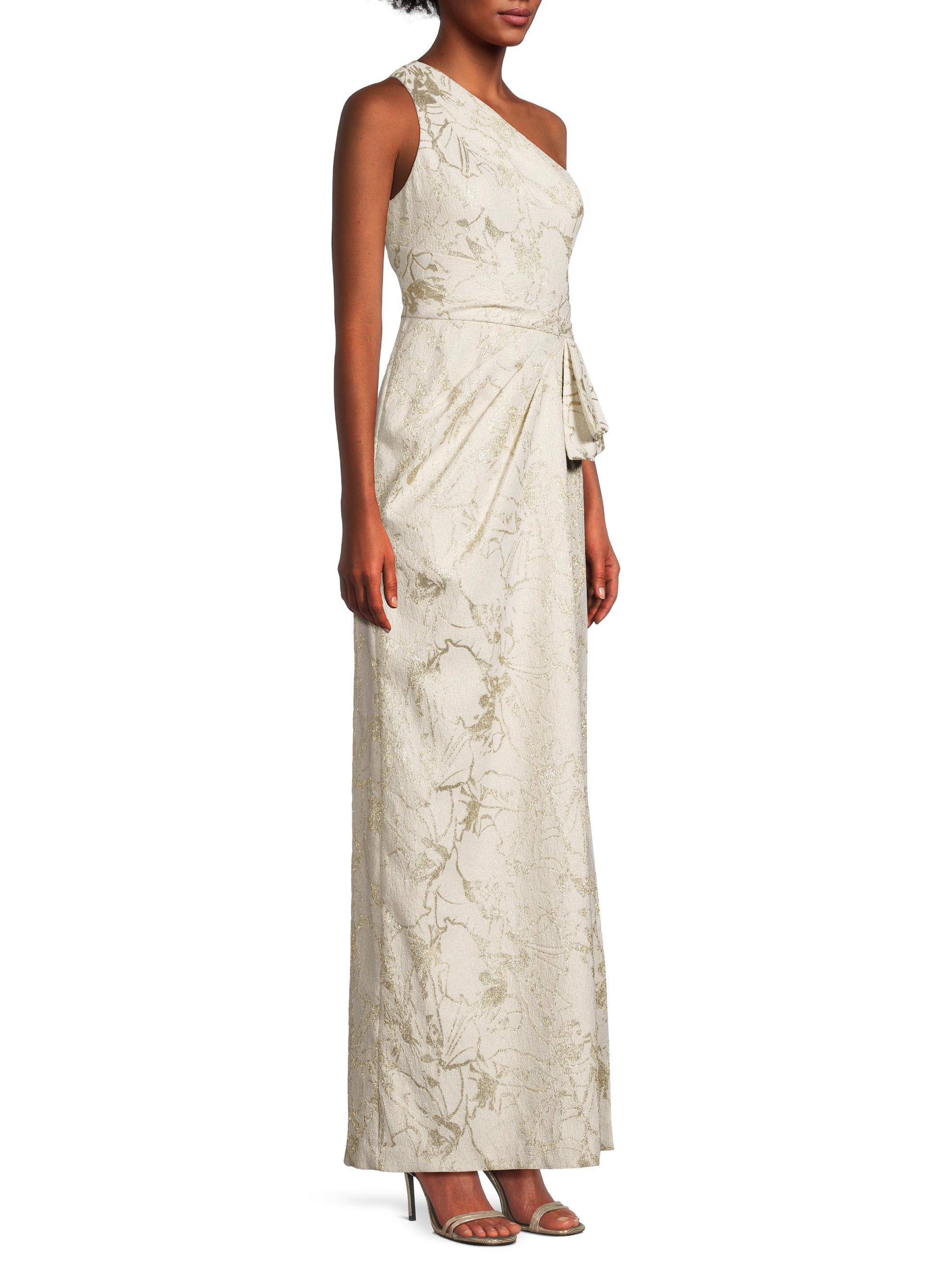 Aidan Mattox Jacquard One-Shoulder Column Gown | Saks Fifth Avenue