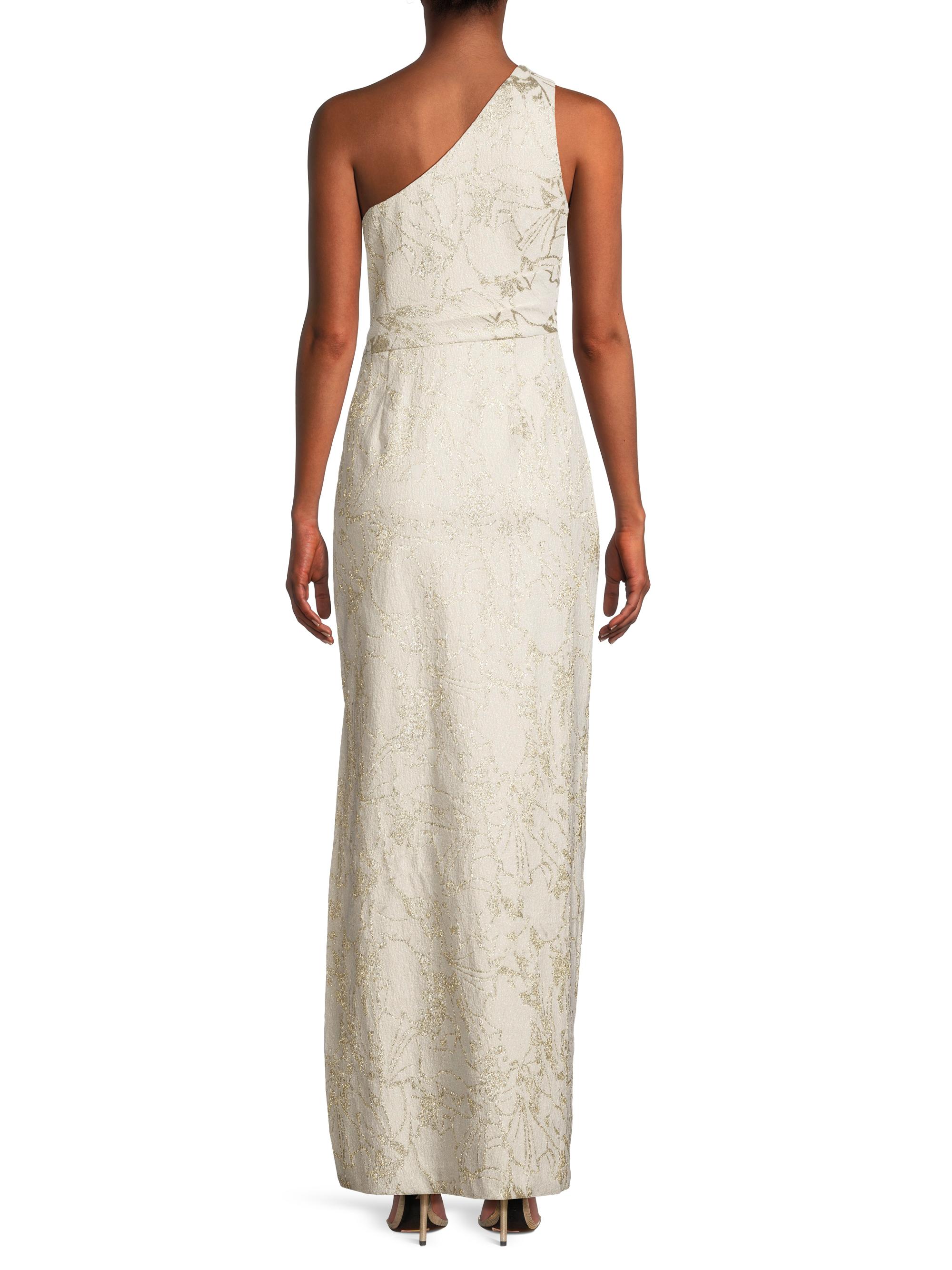 Aidan Mattox Jacquard One-Shoulder Column Gown | Saks Fifth Avenue