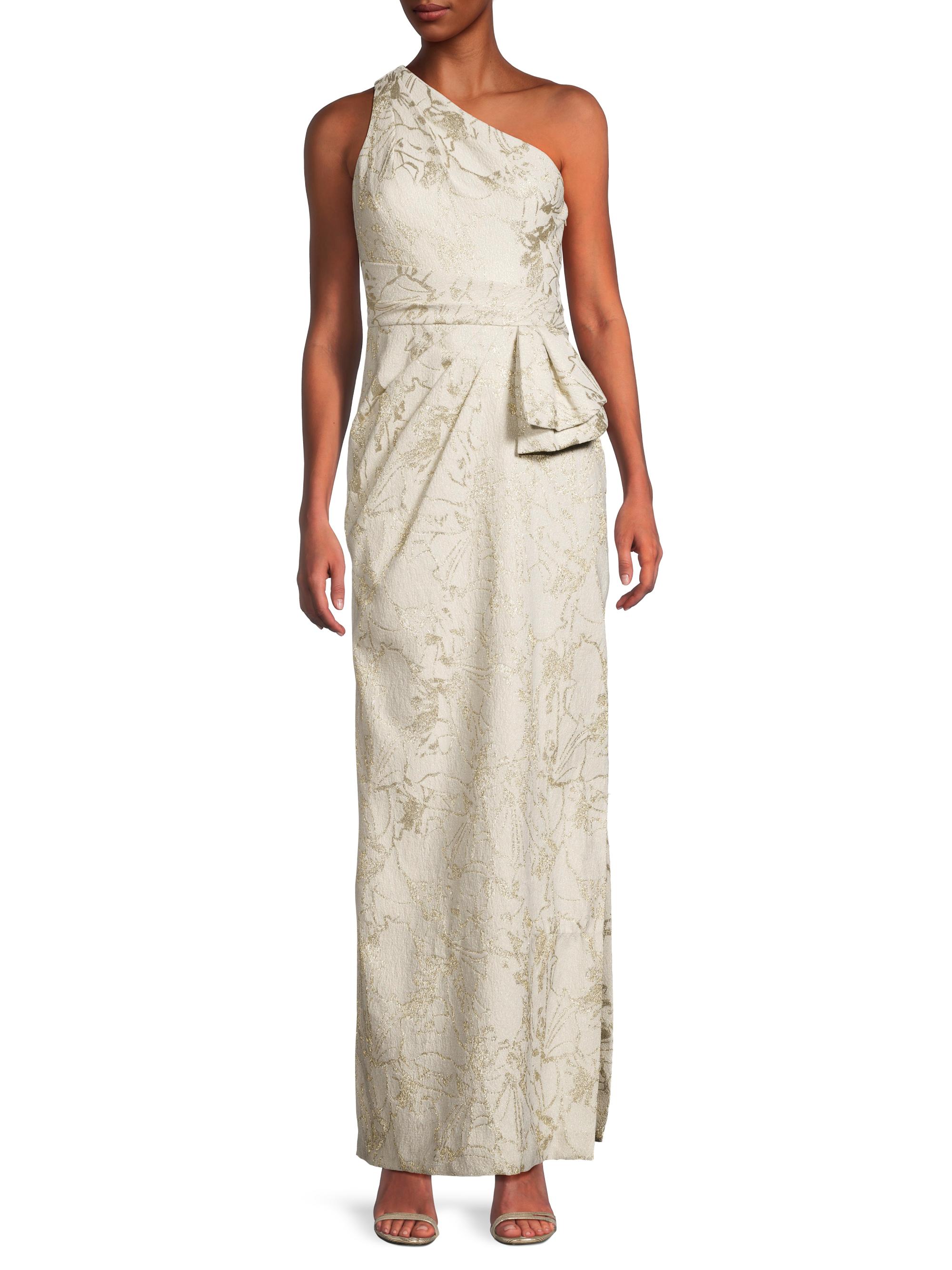 Aidan Mattox Jacquard One-Shoulder Column Gown | Saks Fifth Avenue