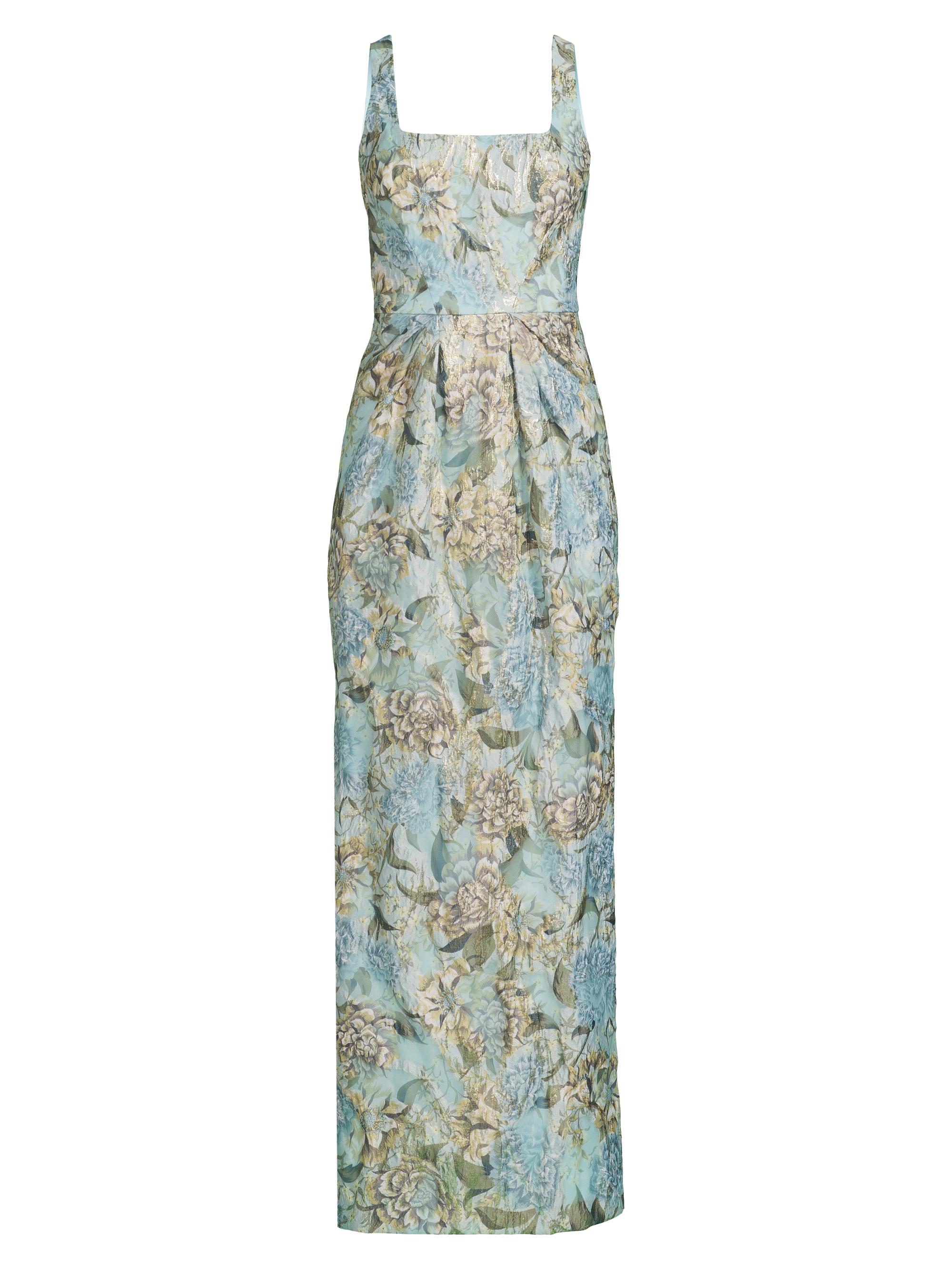 Aidan Mattox Textured Jacqaurd Column Gown | Saks Fifth Avenue