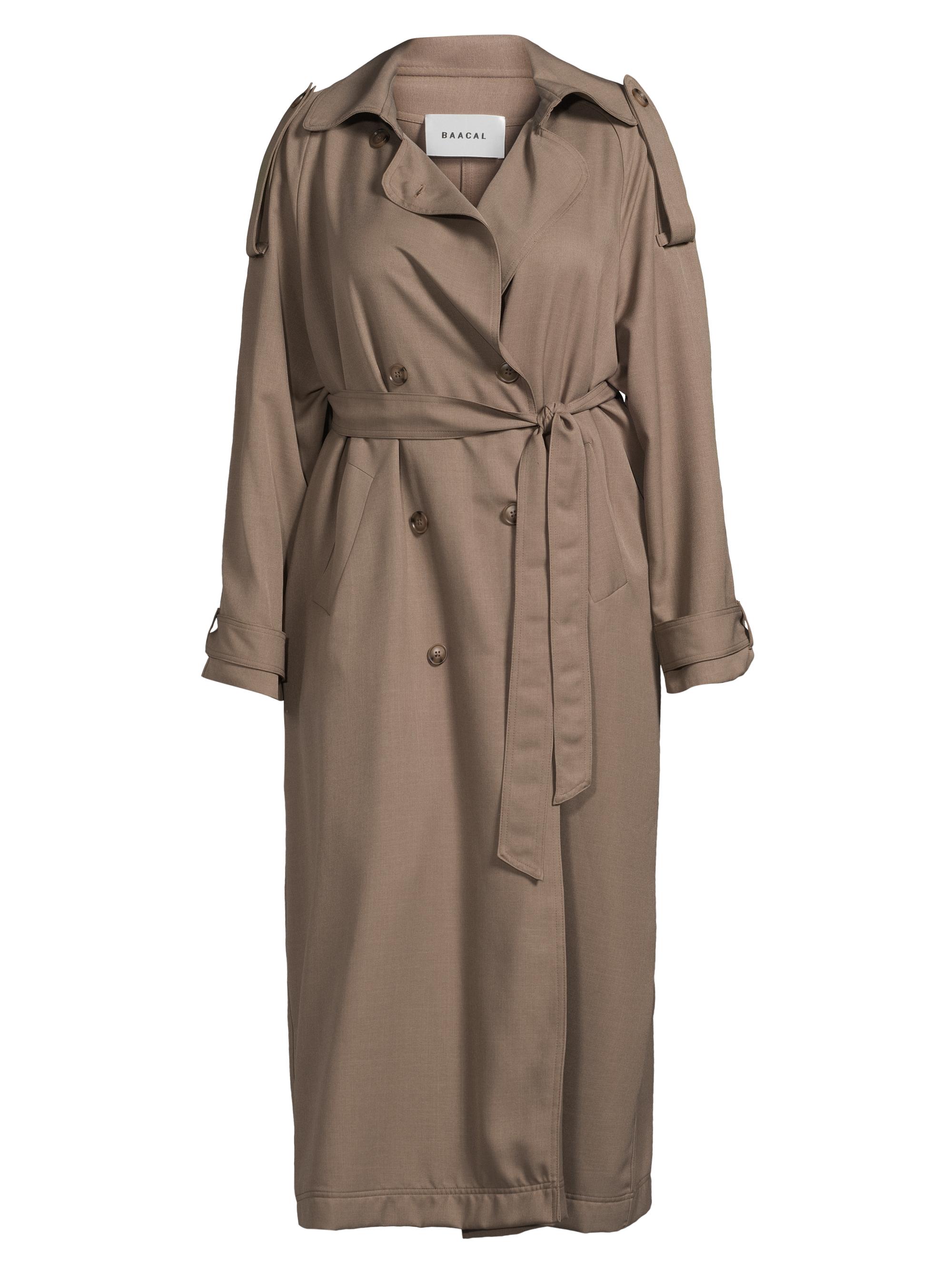 Baacal Women's Delia Long Oversized Wool Trench Coat - Taupe