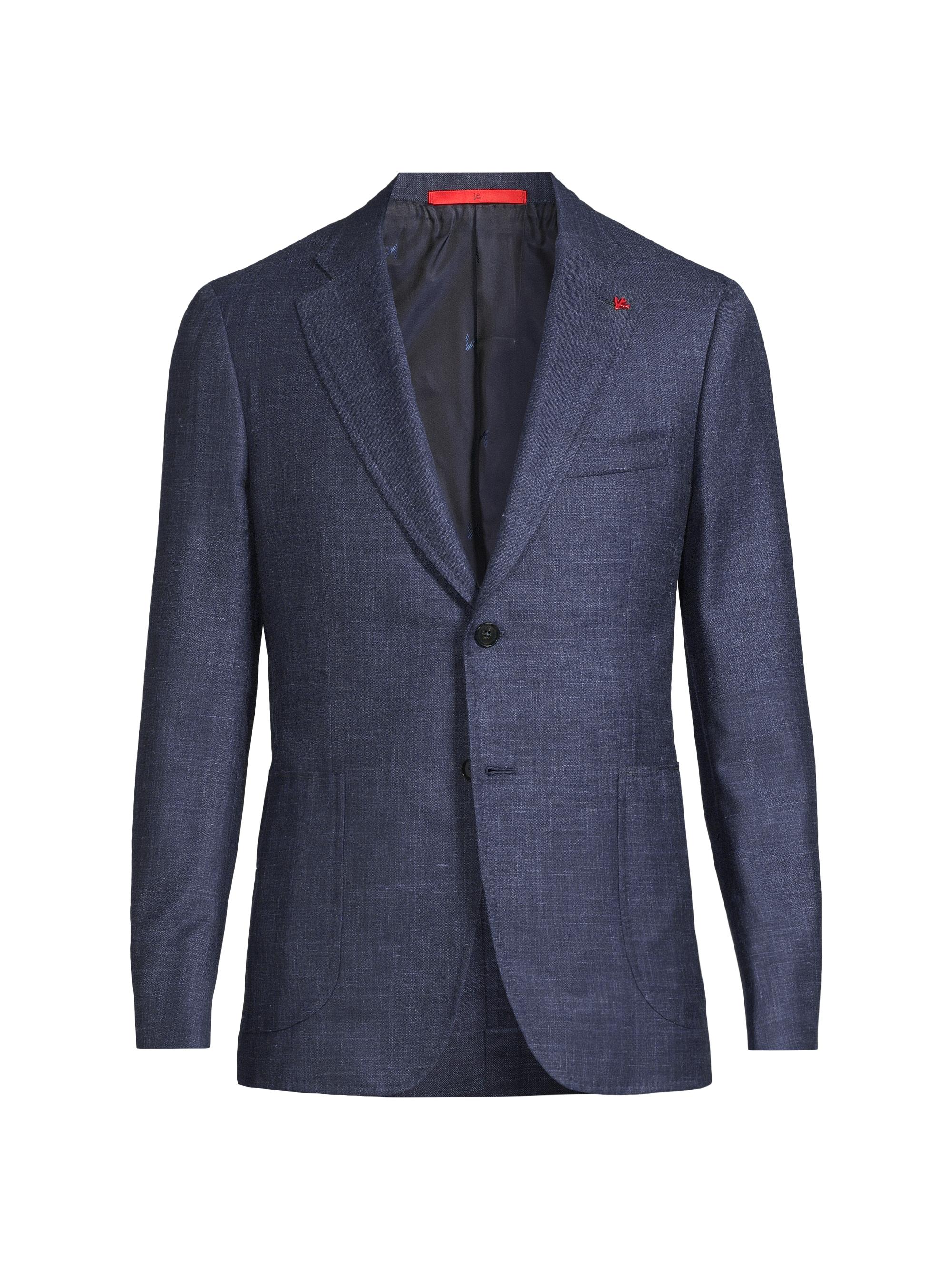 Isaia Check Wool-Blend Two-Button Blazer | Saks Fifth Avenue