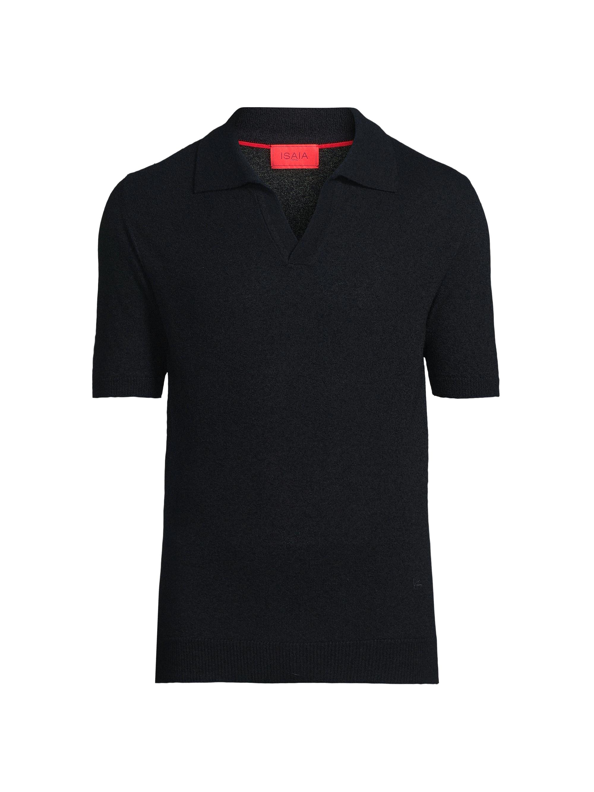 Isaia Men's Terry Polo Shirt - Dark Blue