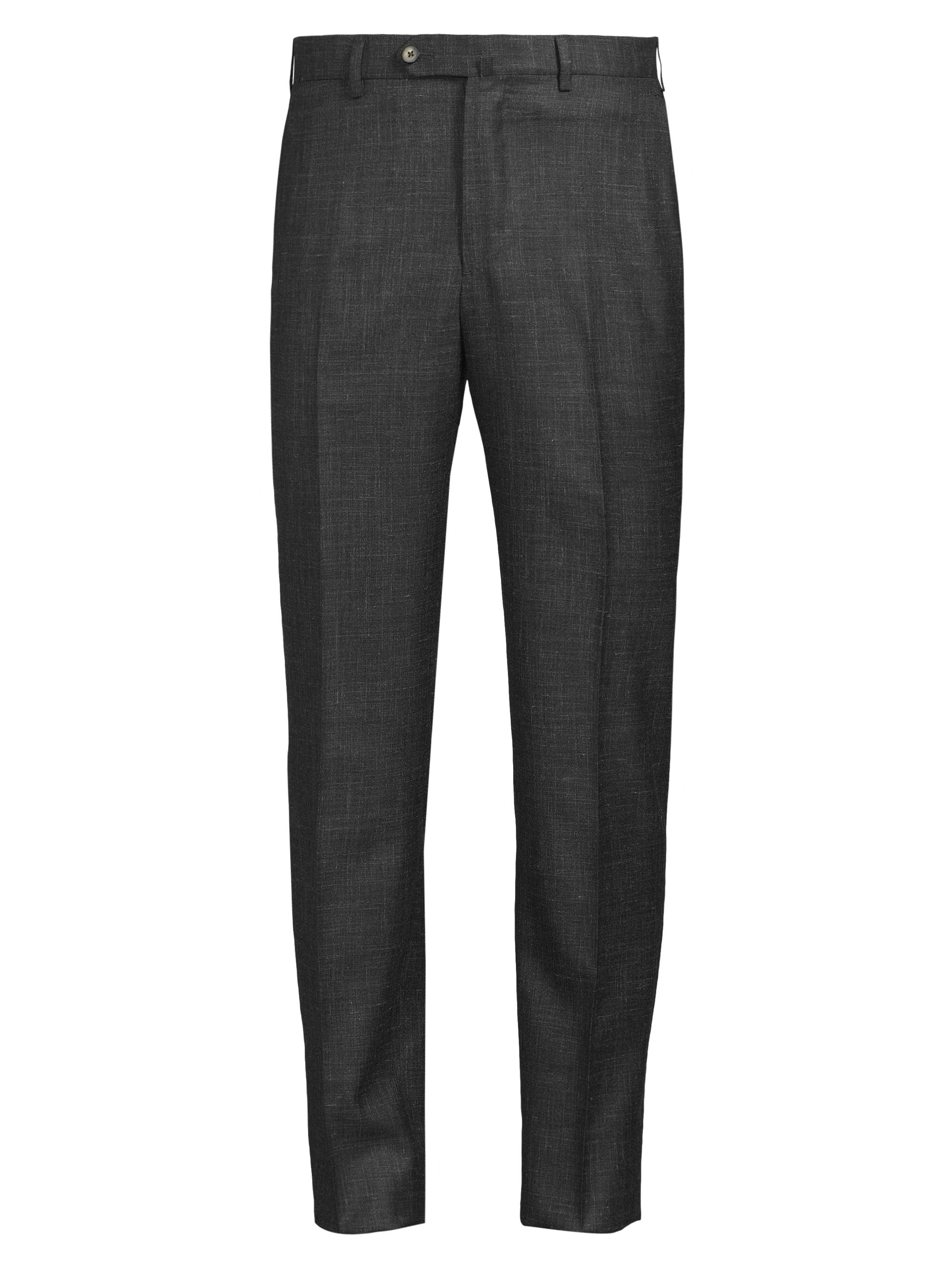Isaia Men's Extended-Tab Woven Trousers - Charcoal