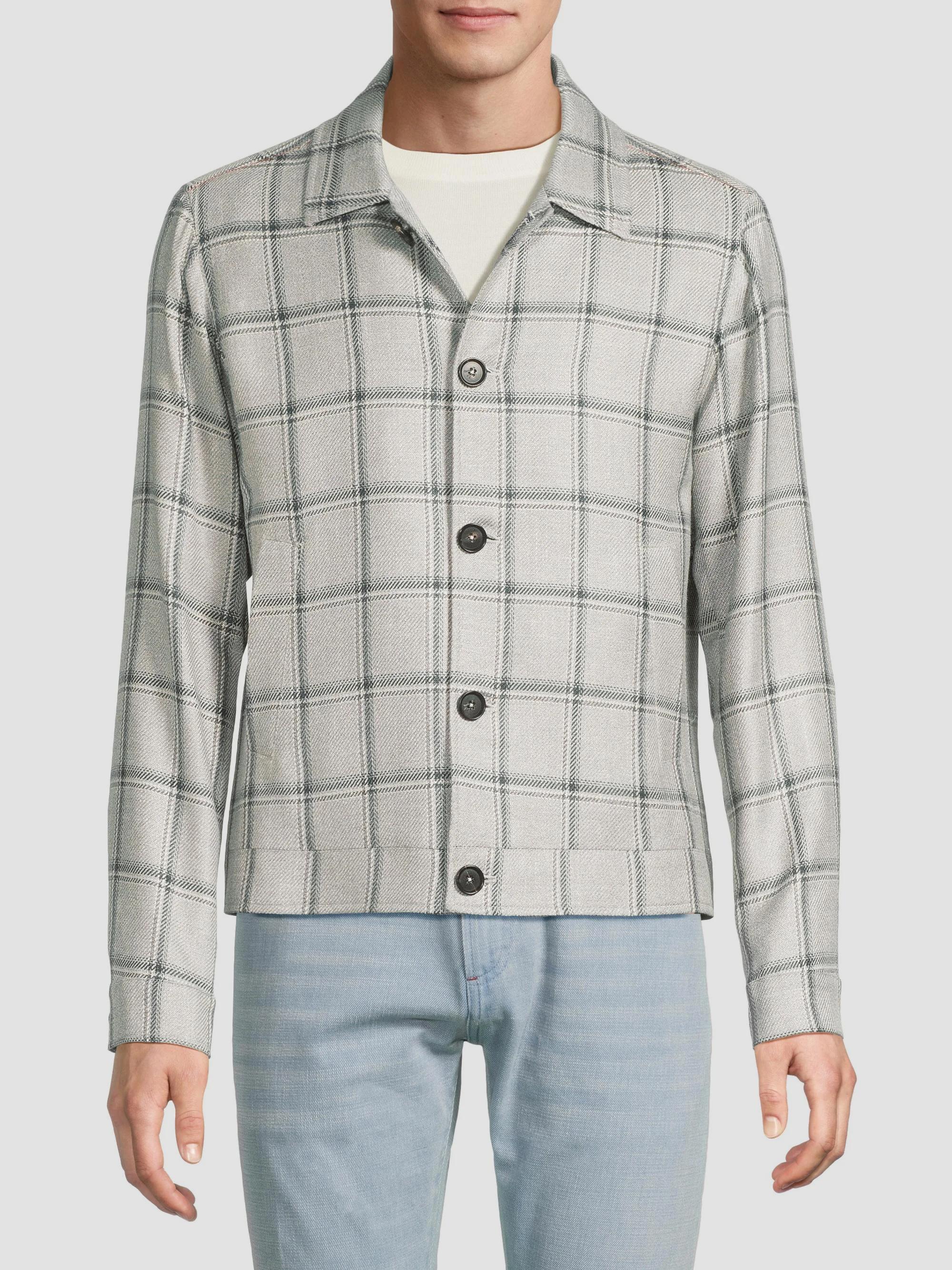 Isaia Check Portofino Jacket | Saks Fifth Avenue