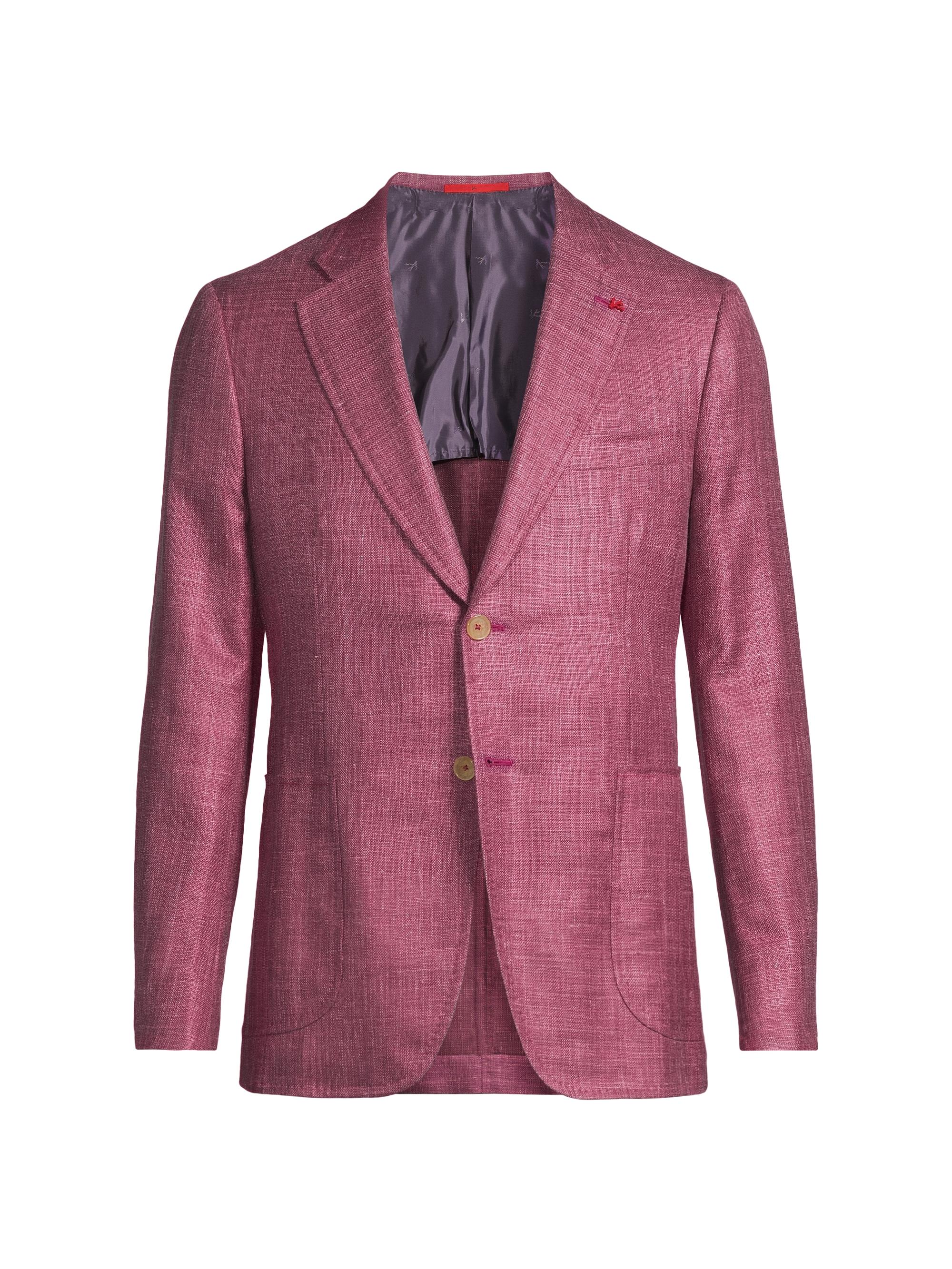 Isaia Check Wool-Blend Two-Button Blazer | Saks Fifth Avenue