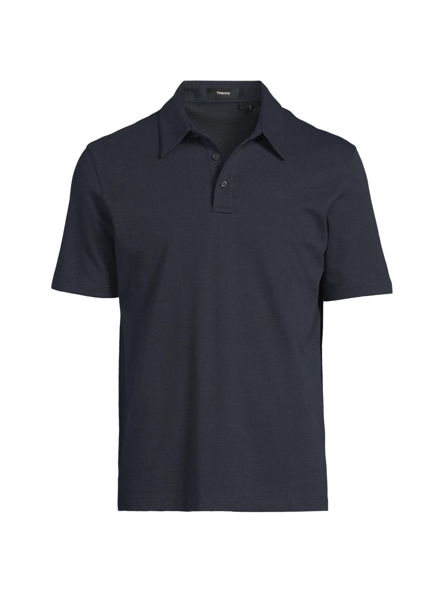 Theory Textured Polo Shirt | Saks Fifth Avenue