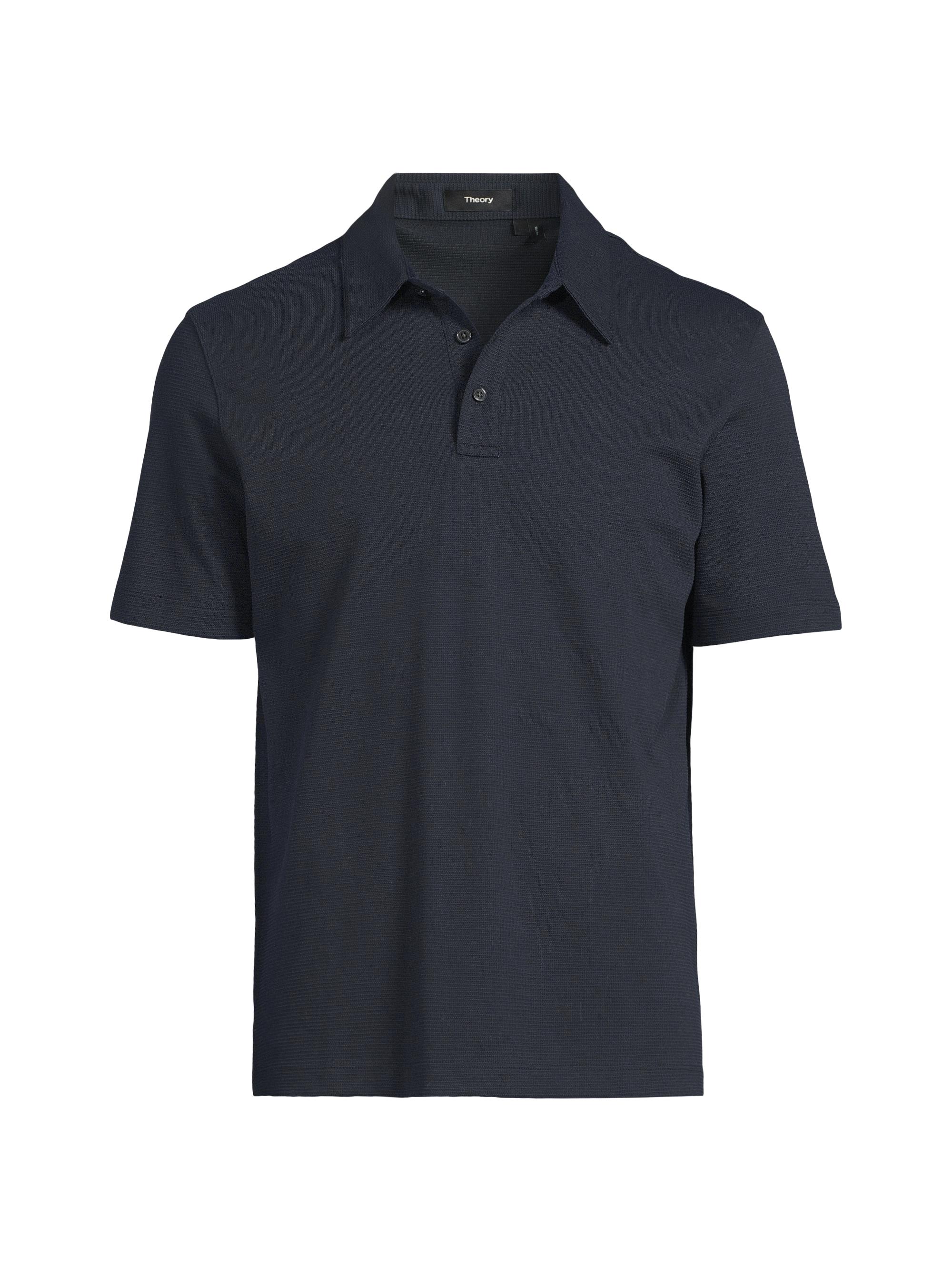Theory Men's Textured Polo Shirt - Baltic