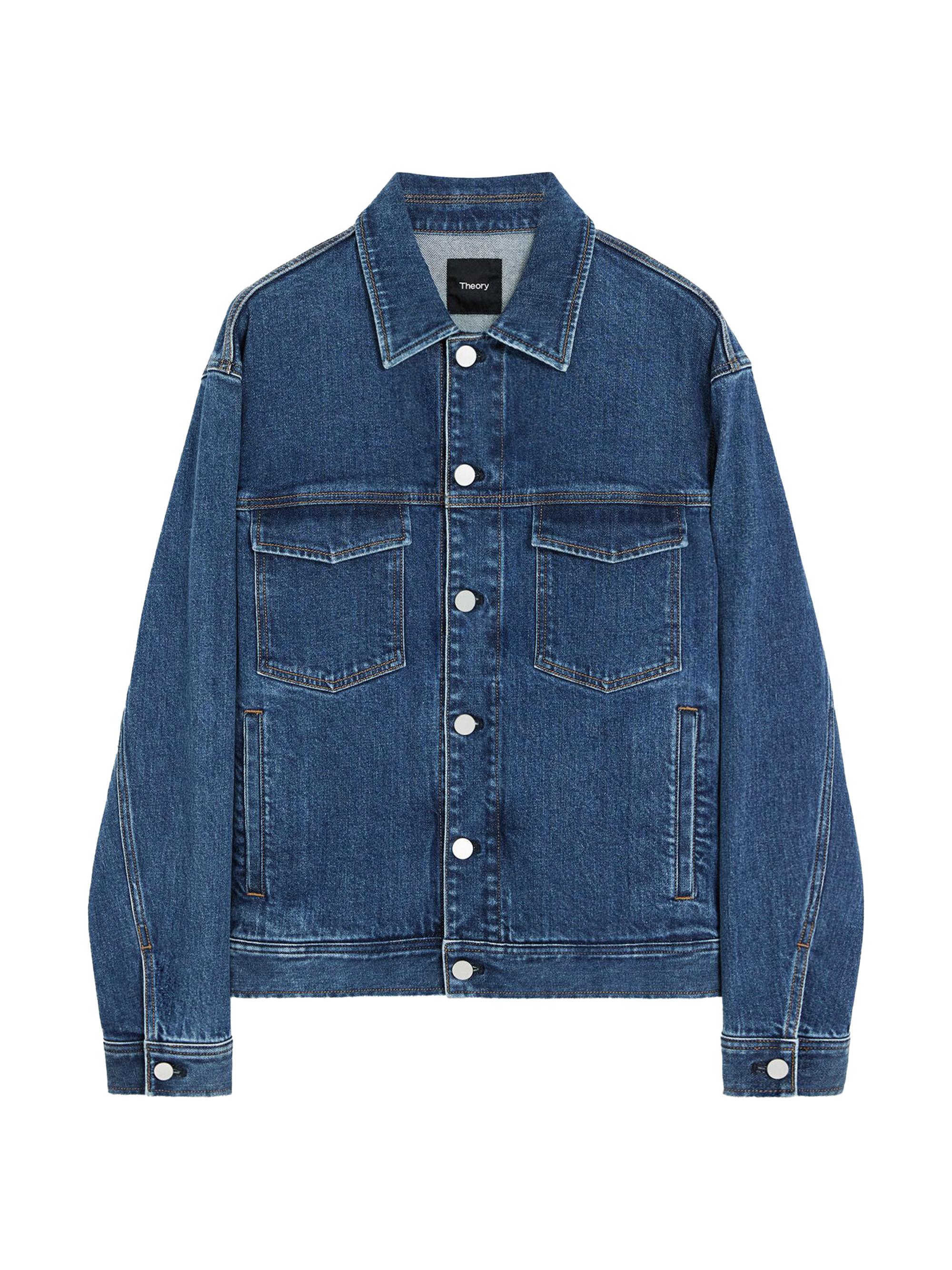 Theory Men's Denim City Trucker Jacket - Medium Blue