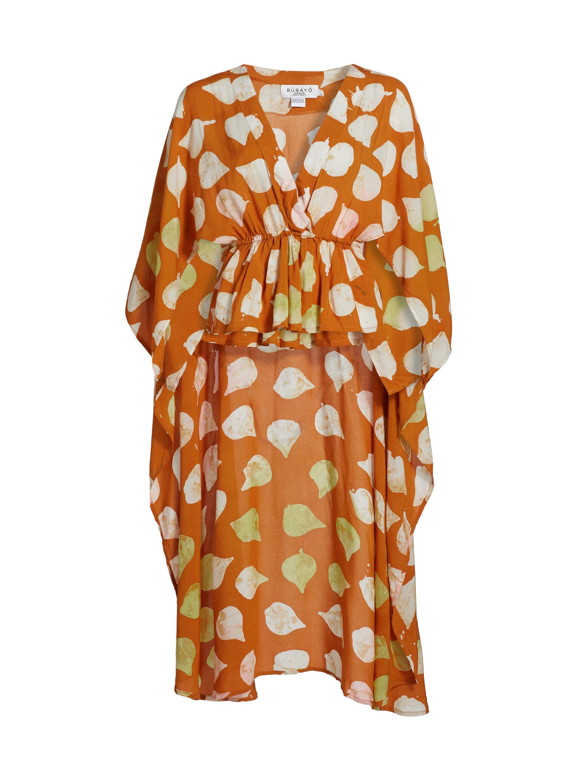 Busayo Women's Temidayo Printed Cape Top - Orange