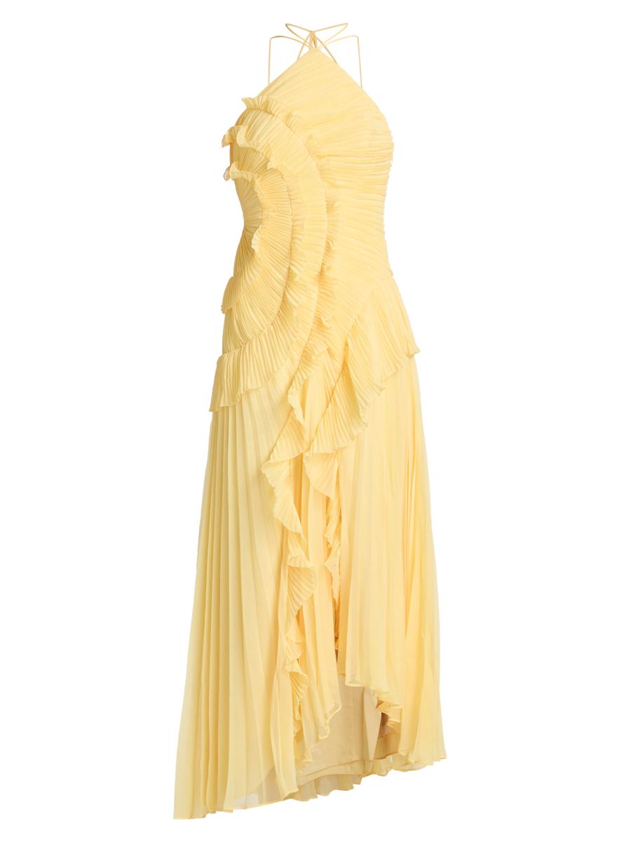 Amur Lorelie Ruffle Halterneck Gown | Saks Fifth Avenue