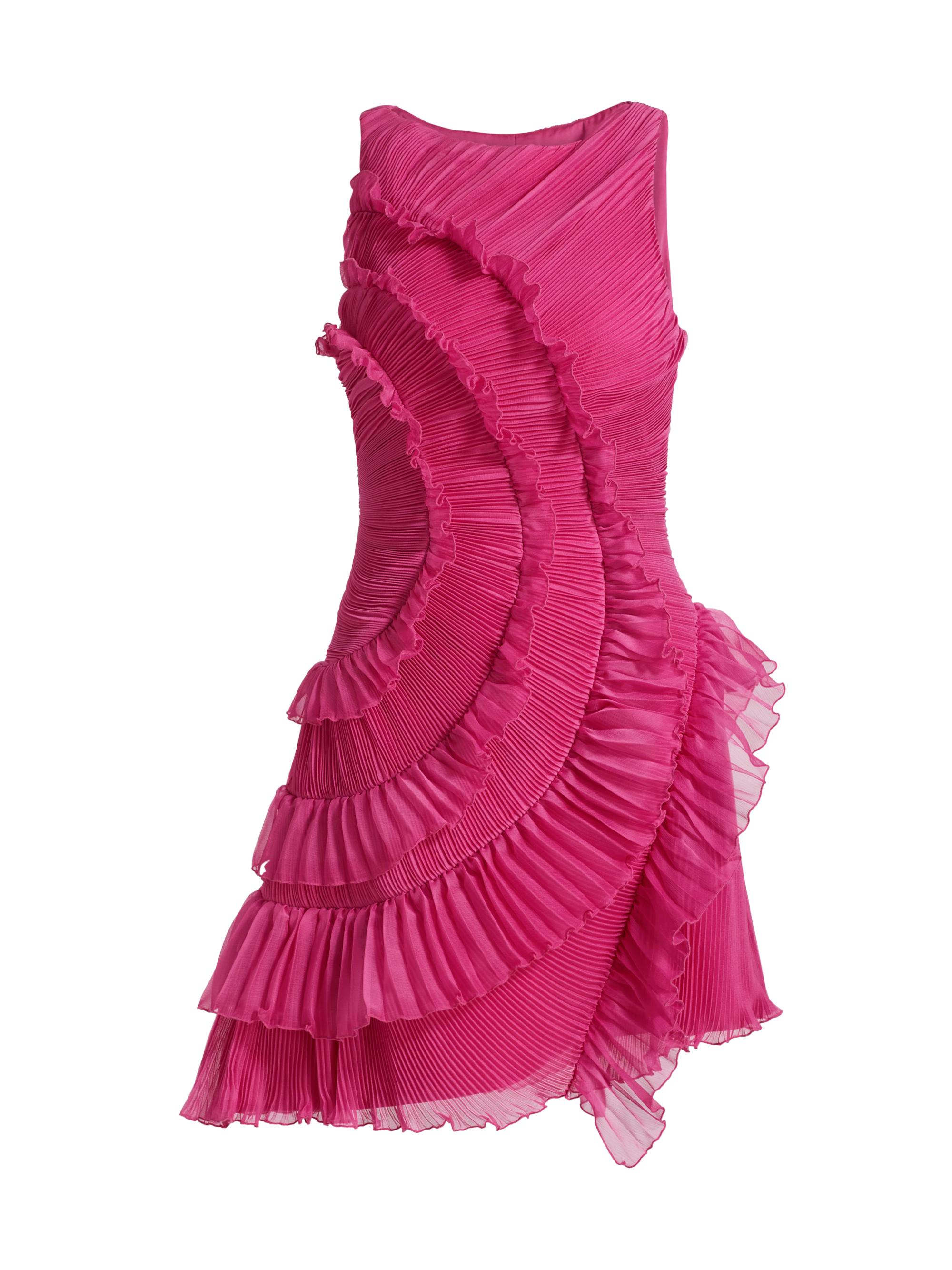 Amur Women's Emilia Cascade Ruffled Minidress - Blooming Lily