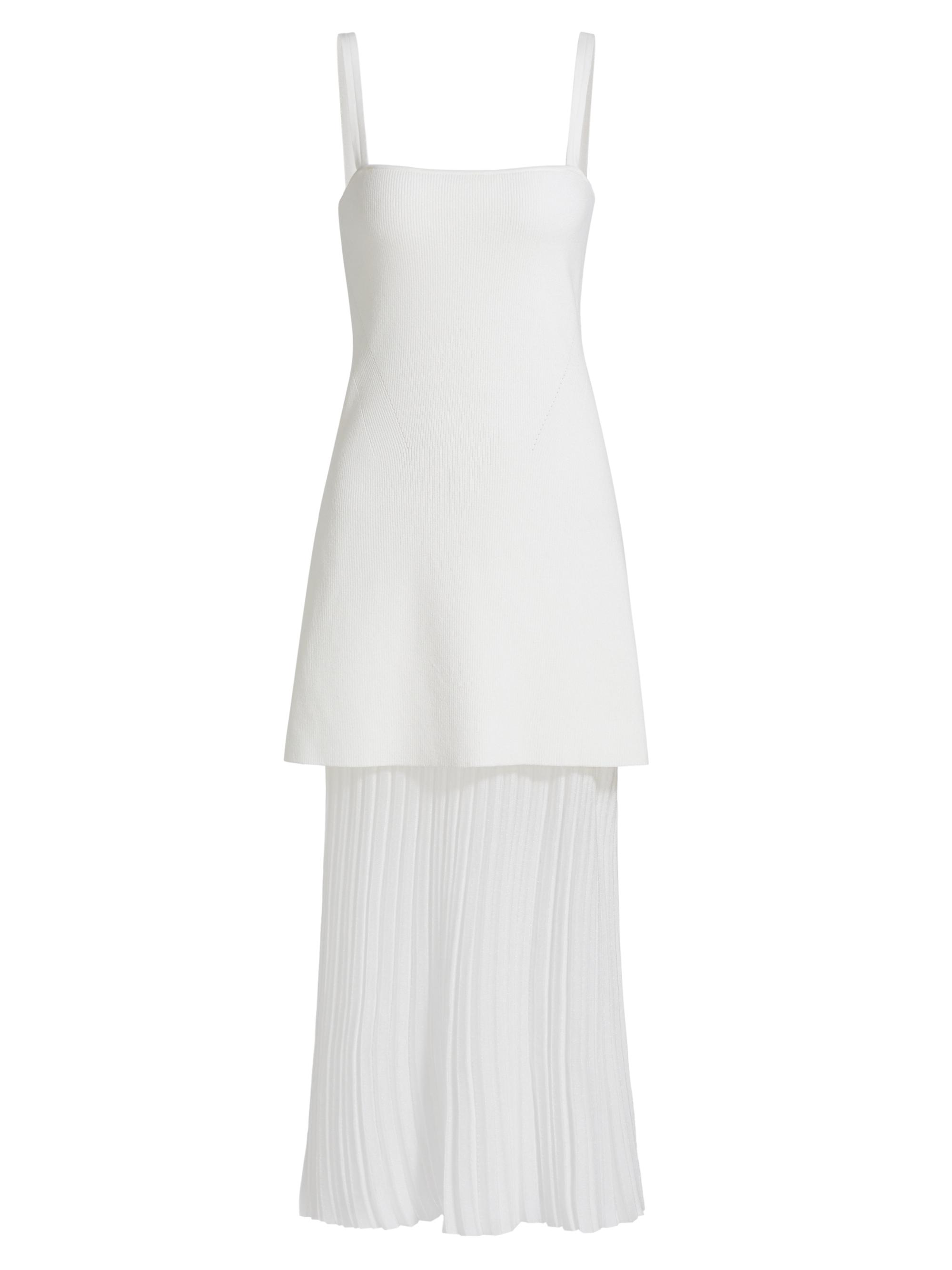 Amur Women's Vienna Mixed-Media Midi-Dress - Sea Salt