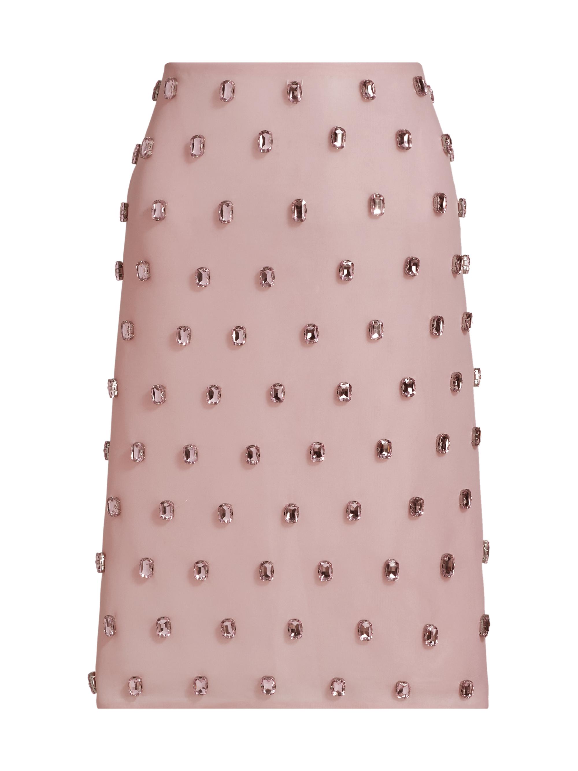 Brandon Maxwell Women's The Leanne Embellished Pencil Skirt - Light Pink