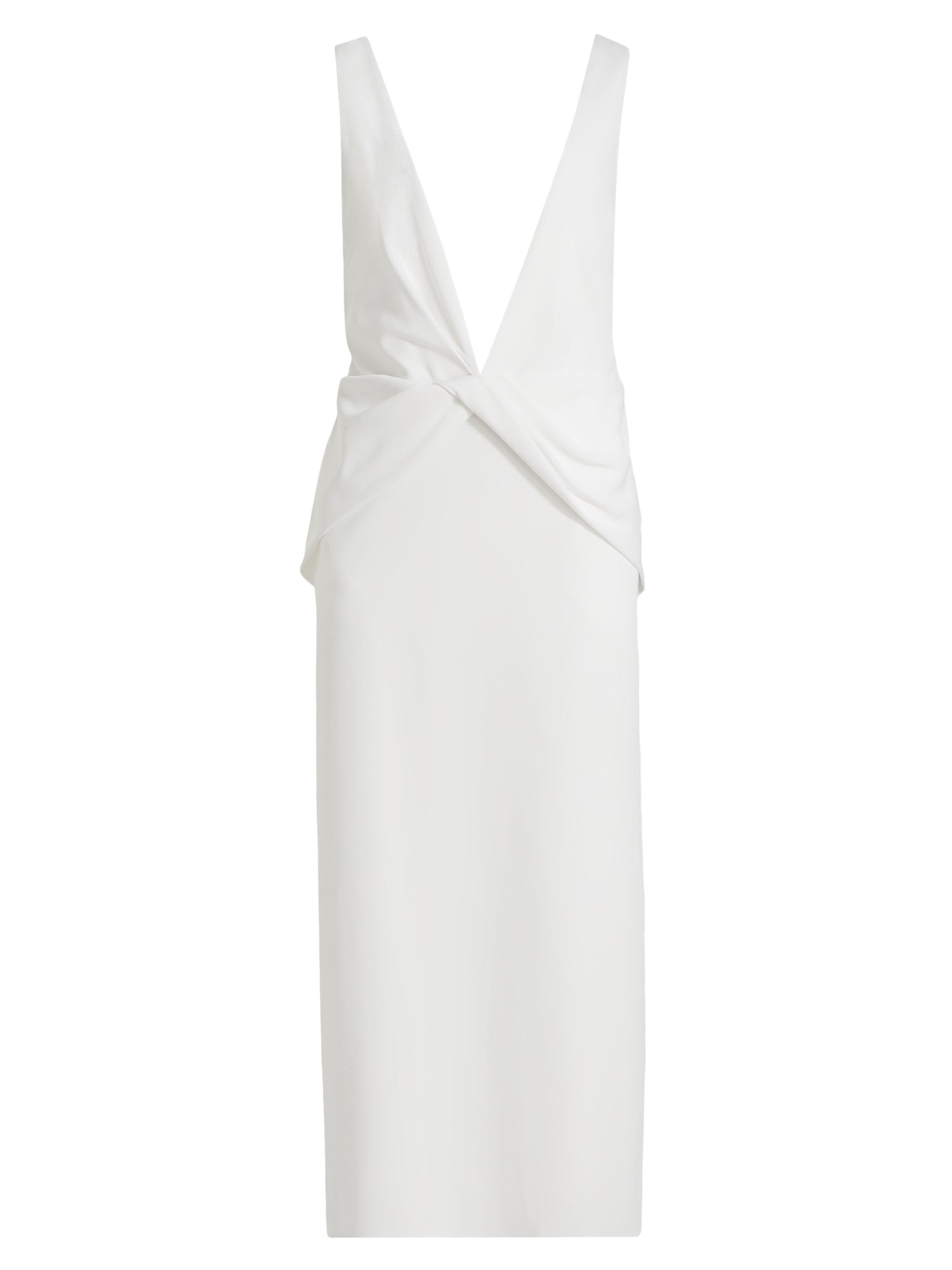 Brandon Maxwell Women's Santha Draped V-Neck Slip Dress - White
