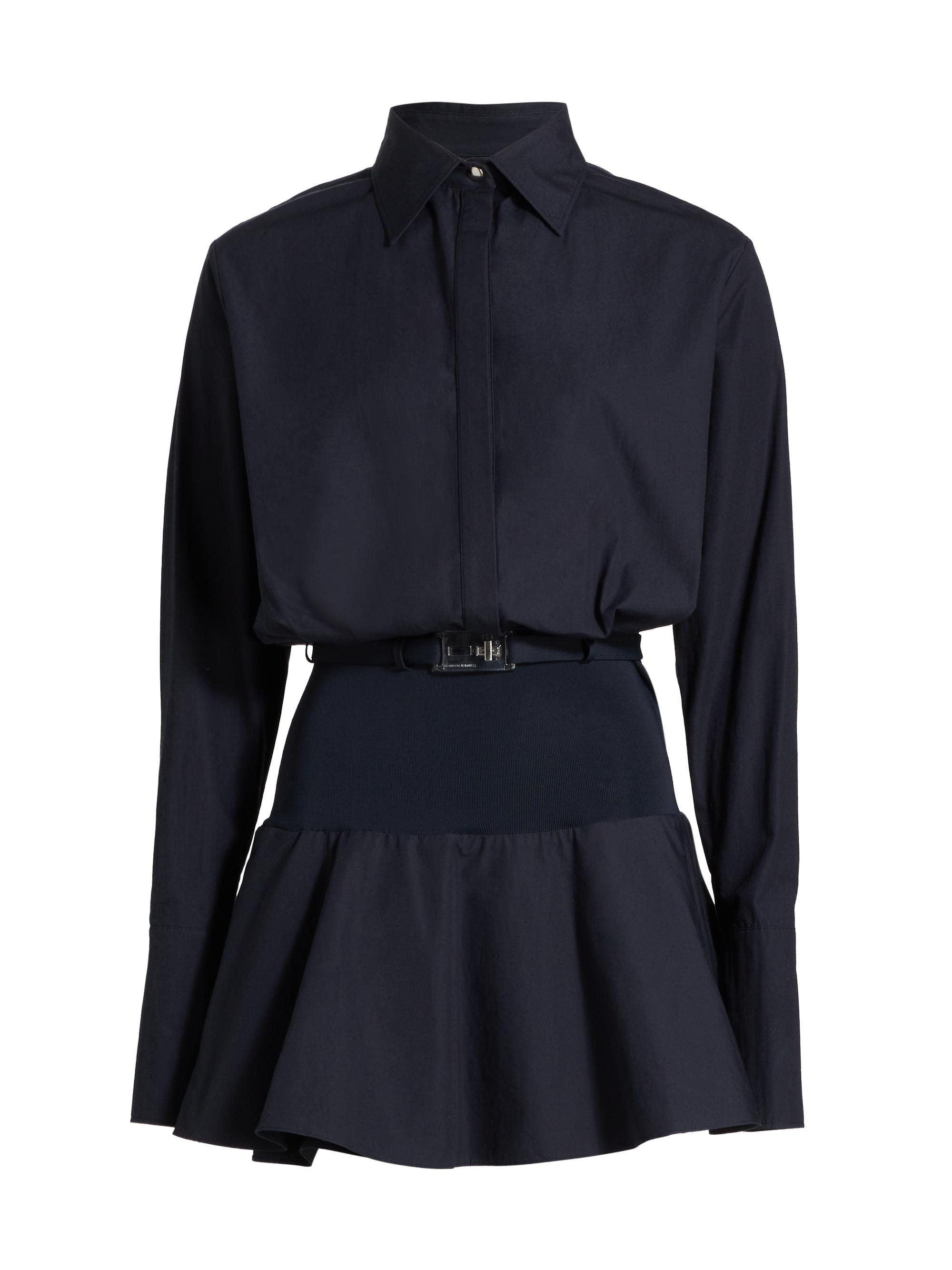 Brandon Maxwell Women's Irene Mini Shirtdress - Navy