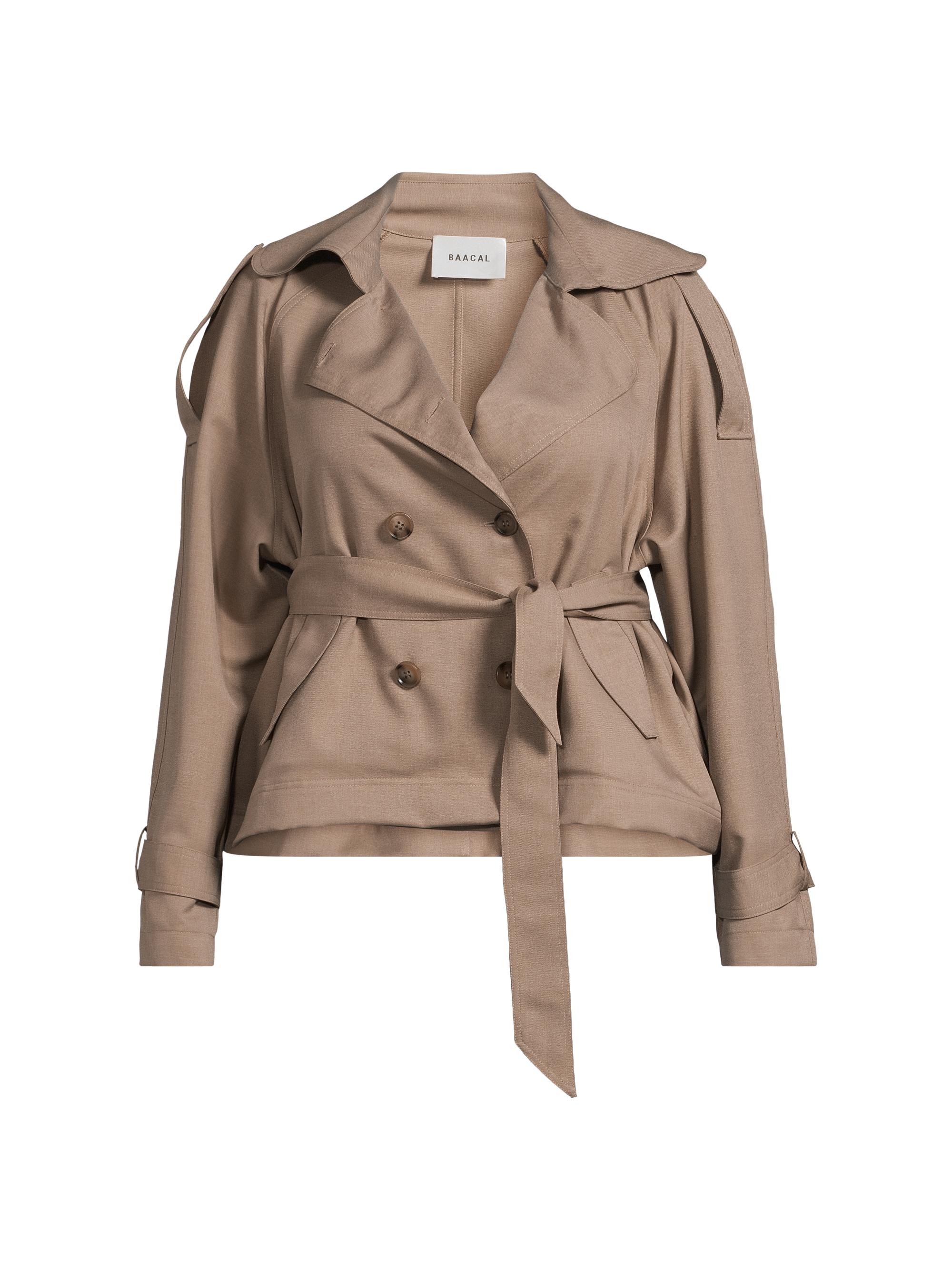 Baacal Women's Julia Short Wool Trench Coat - Taupe