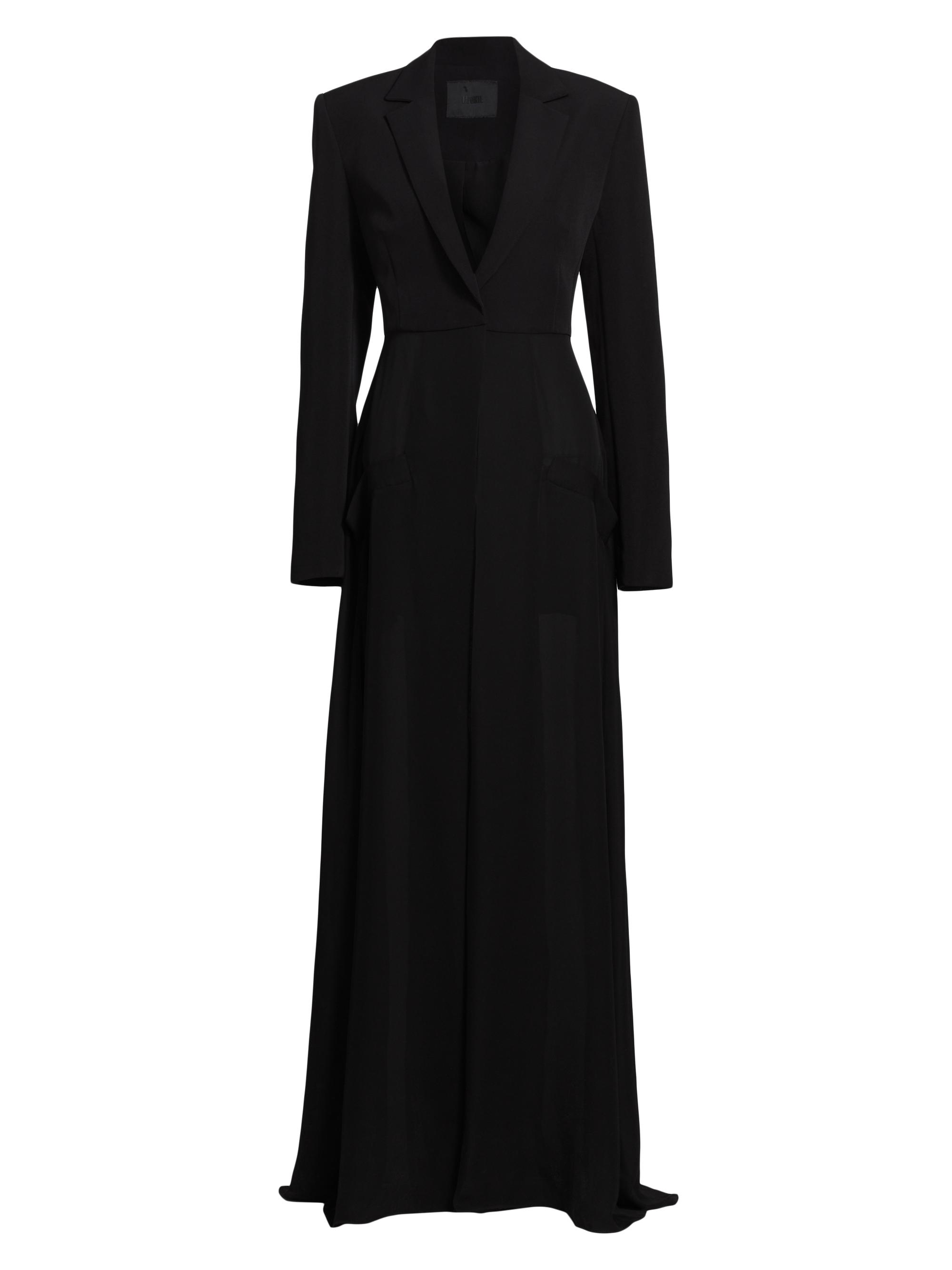 LaPointe Women's Crêpe Long Blazer - Black