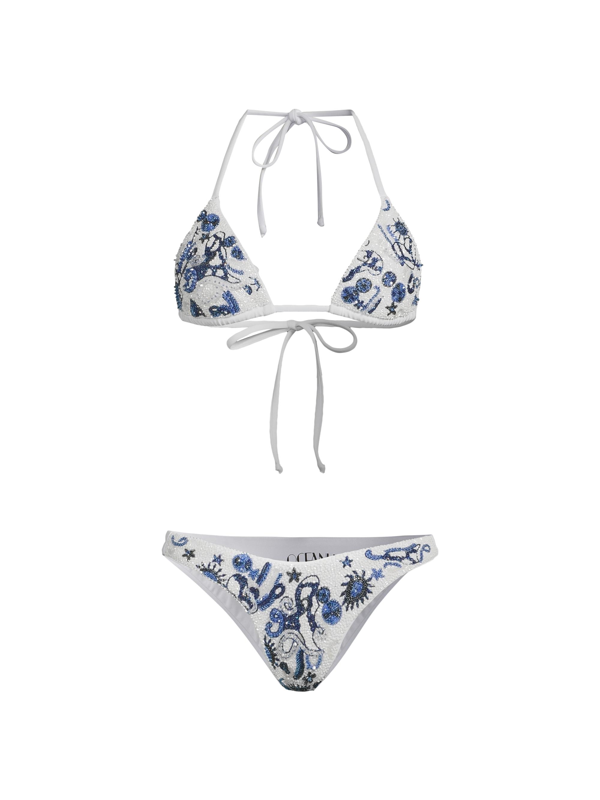 Oceanus Women's Seahorse Beaded Bikini