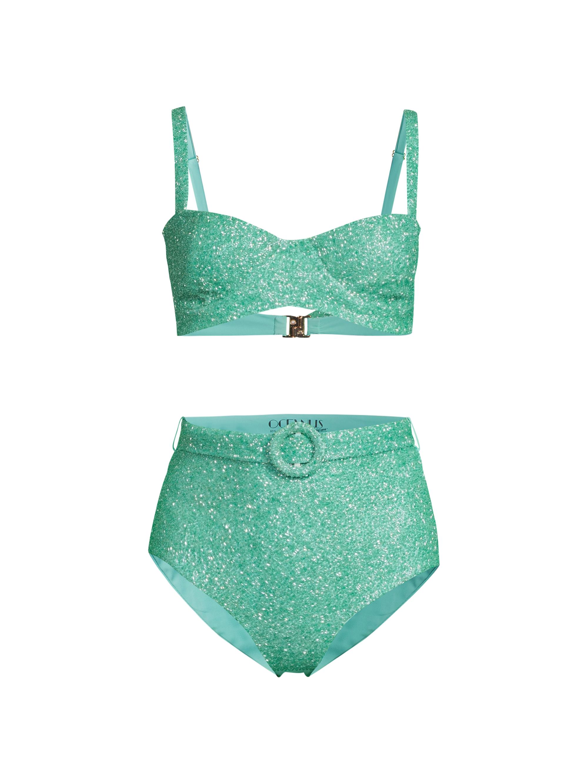 Oceanus Women's Daphne Groeneveld Embellished Bikini - Blue