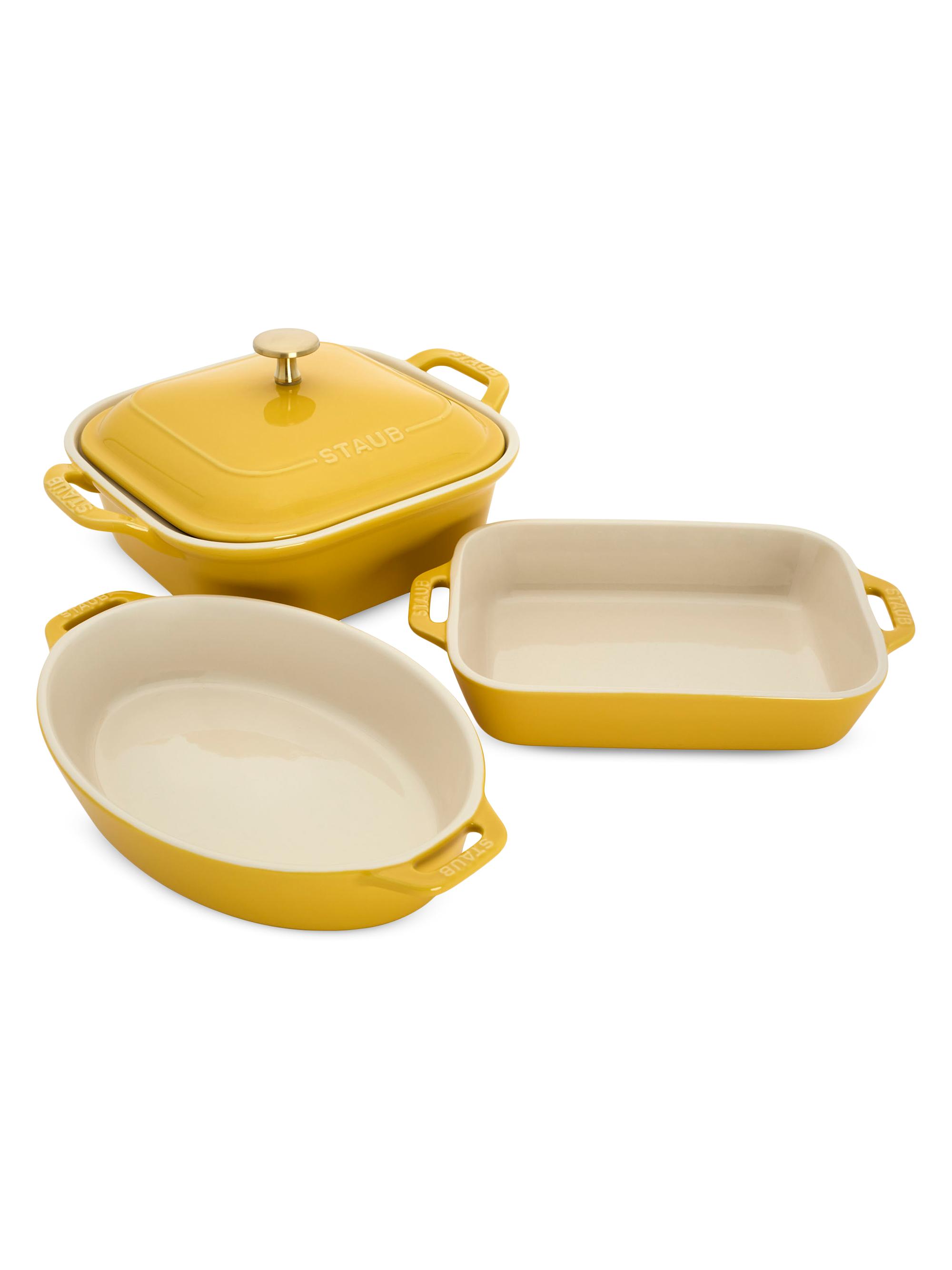 Staub Ceramic 4 Piece Baking Dish Set - Citron