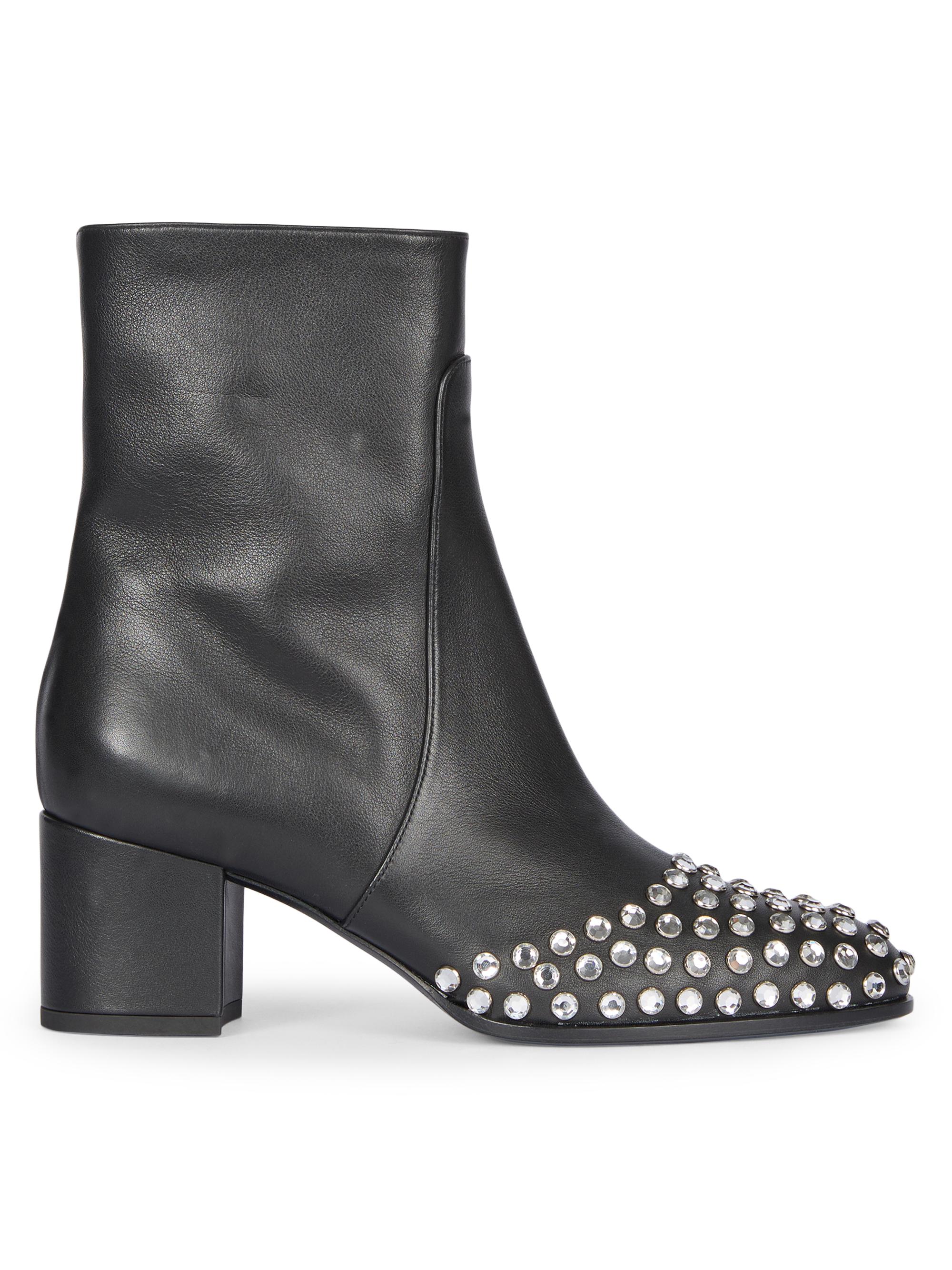 Alaïa Women's Low 60MM Embellished Leather Ankle Boots - Noir