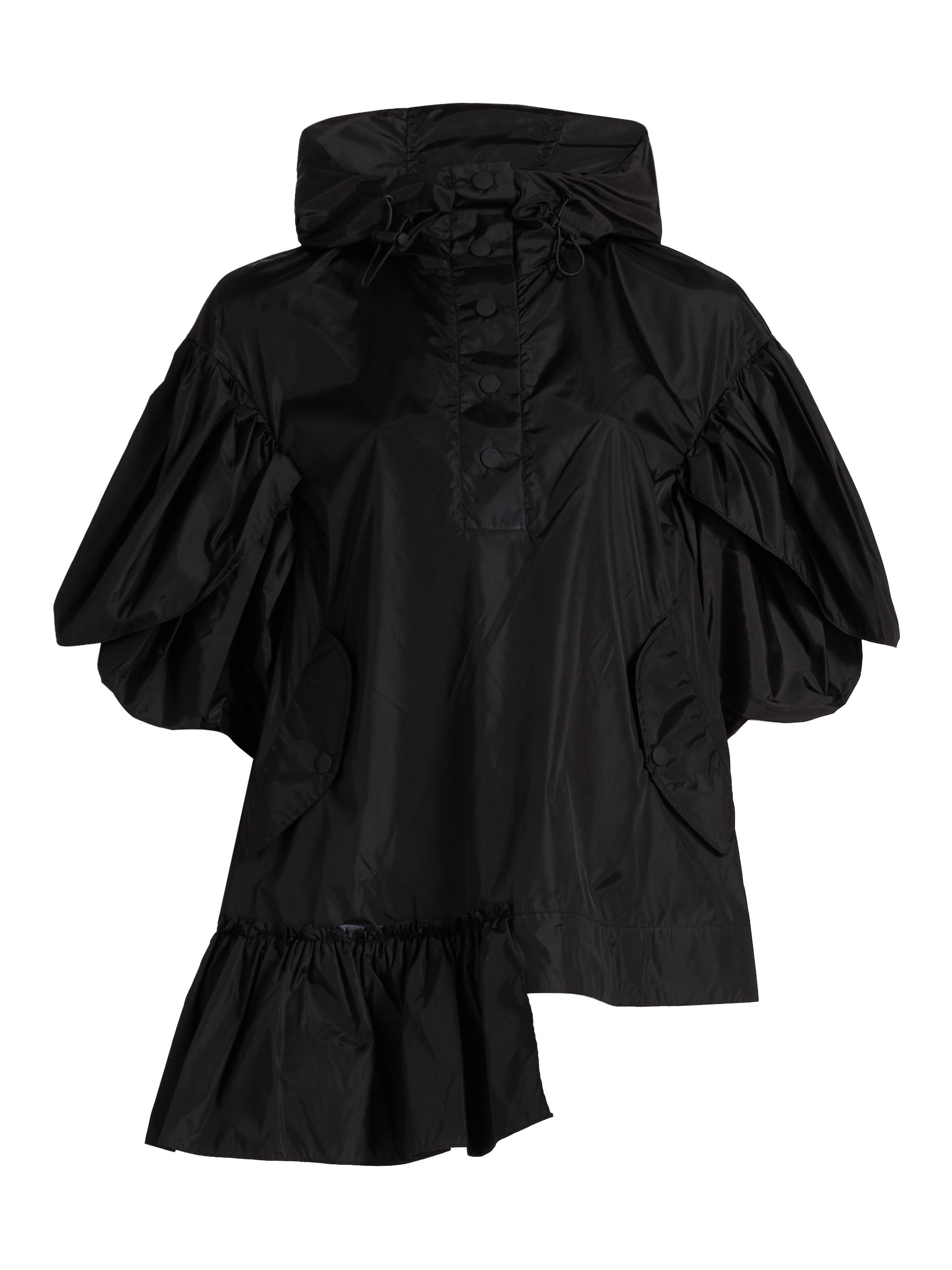 Simone Rocha Women's Ruffled Hooded Anorak - Black