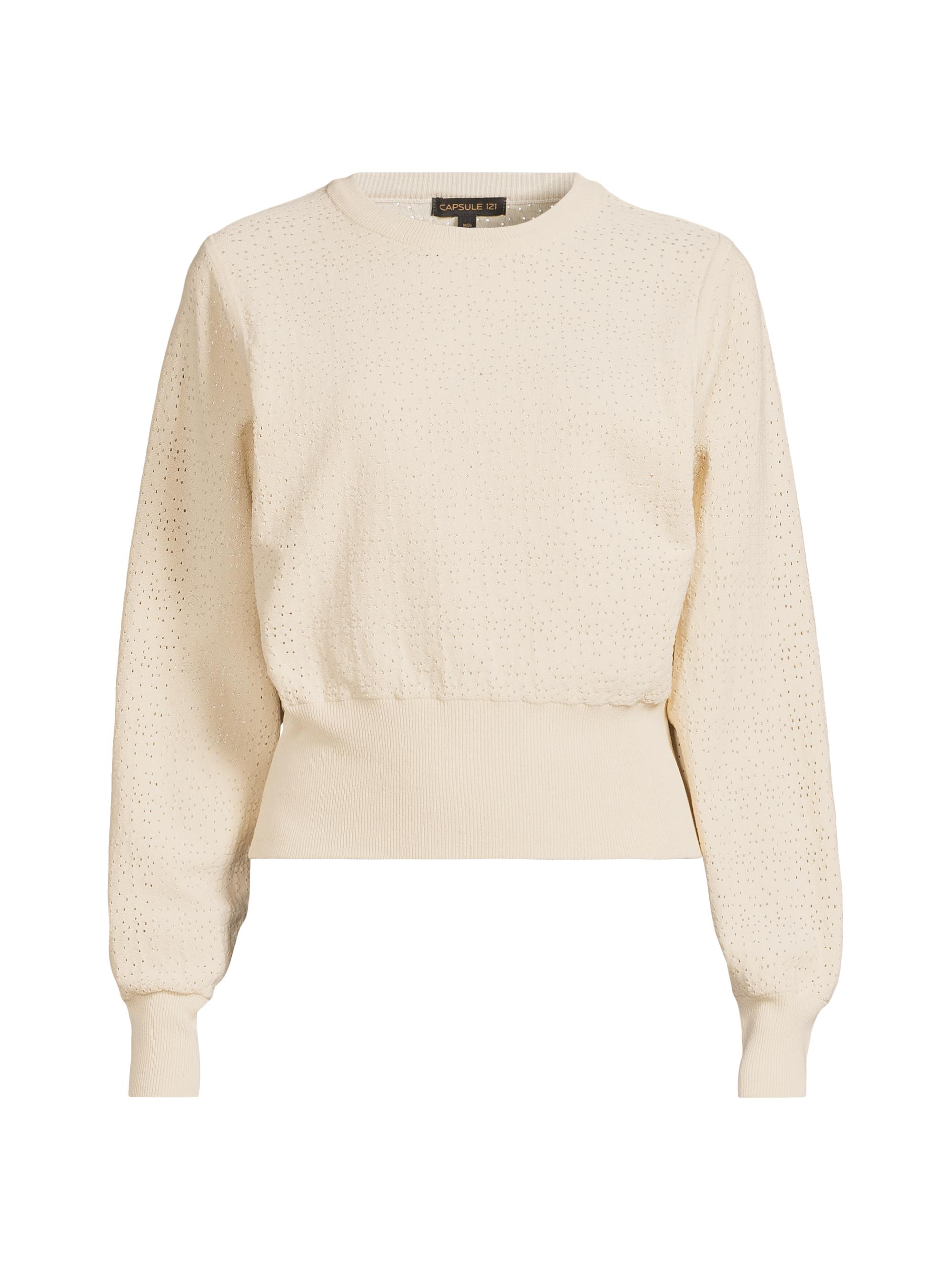 Capsule 121 Women's The Triton Perforated Crewneck Sweater - Rush