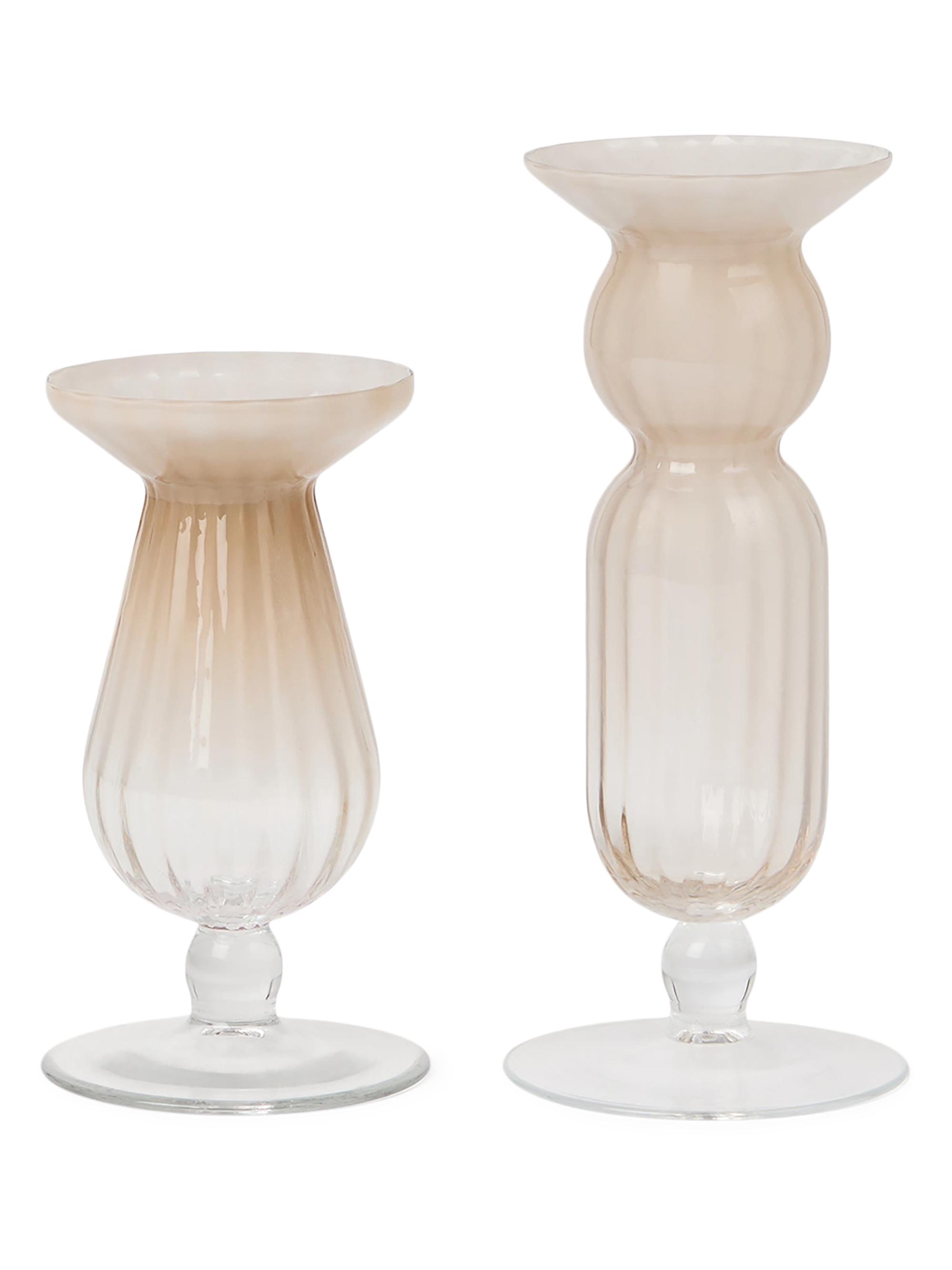 Brunello Cucinelli Pair of Murano Glass Vases - Natural