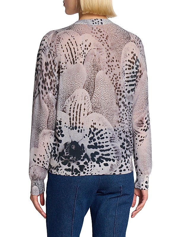 Shop Dries Van Noten Abstract-Print Cotton-Blend V-Neck Shop Dries Van Noten Abstract-Print Cotton-Blend V-Neck
