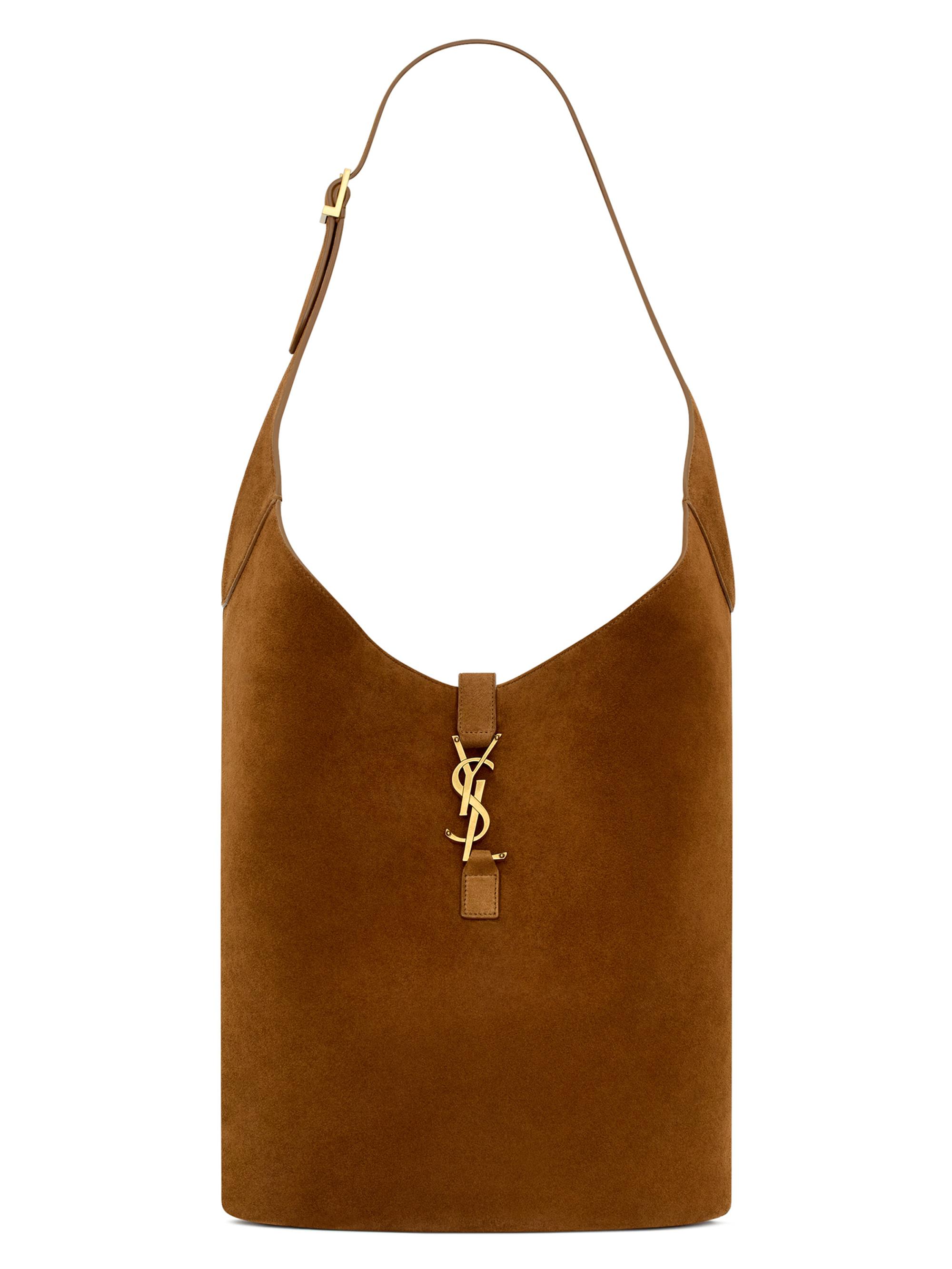 Saint Laurent Women's Le 5 7 Hobo Bag in Suede - Caramel Cognac