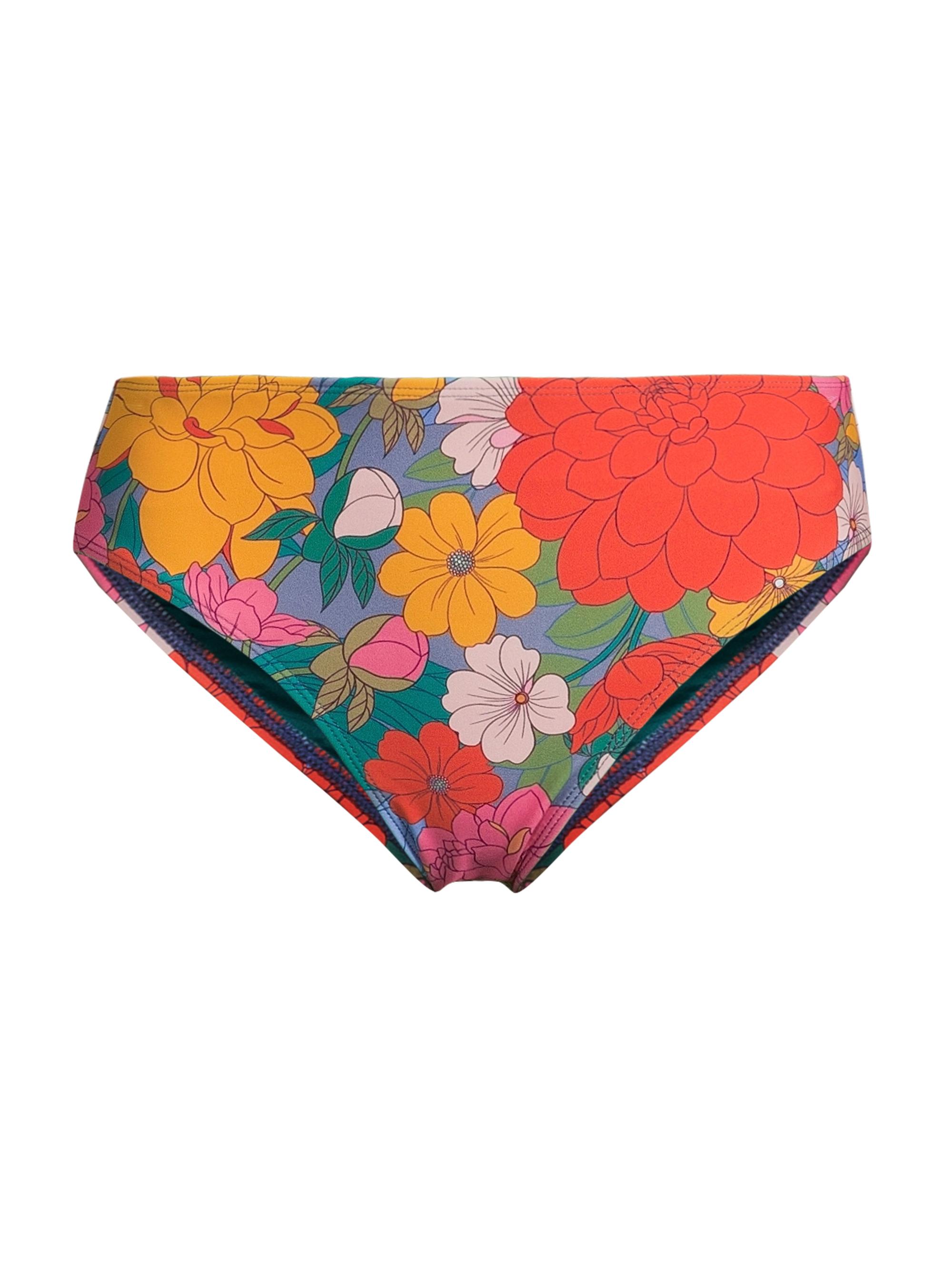 Change of Scenery Women's Classic Zinnia Fields Mid-Rise Bikini Bottoms - Zinnia Fields