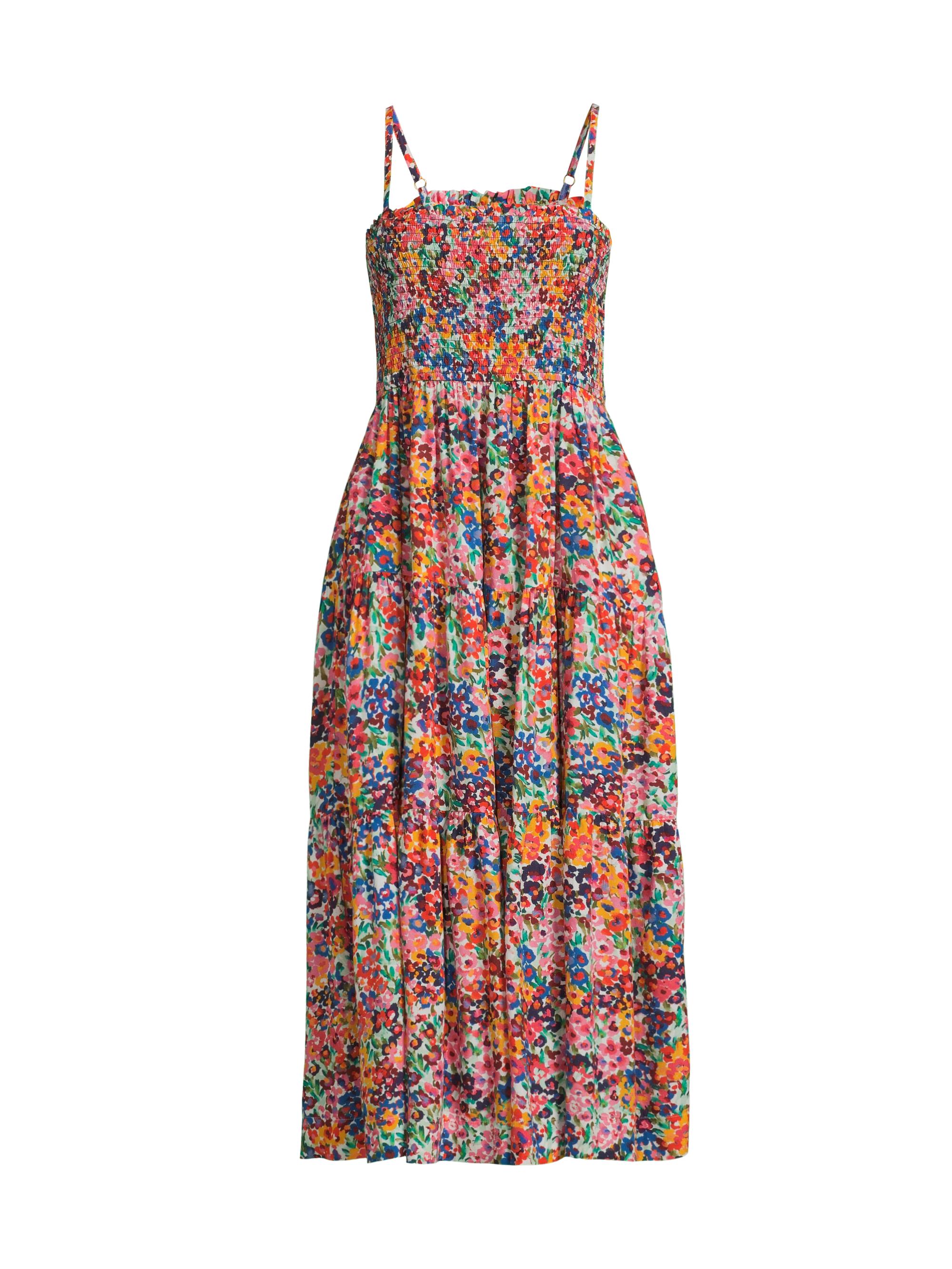 Kristen Painted Petals Midi-Dress