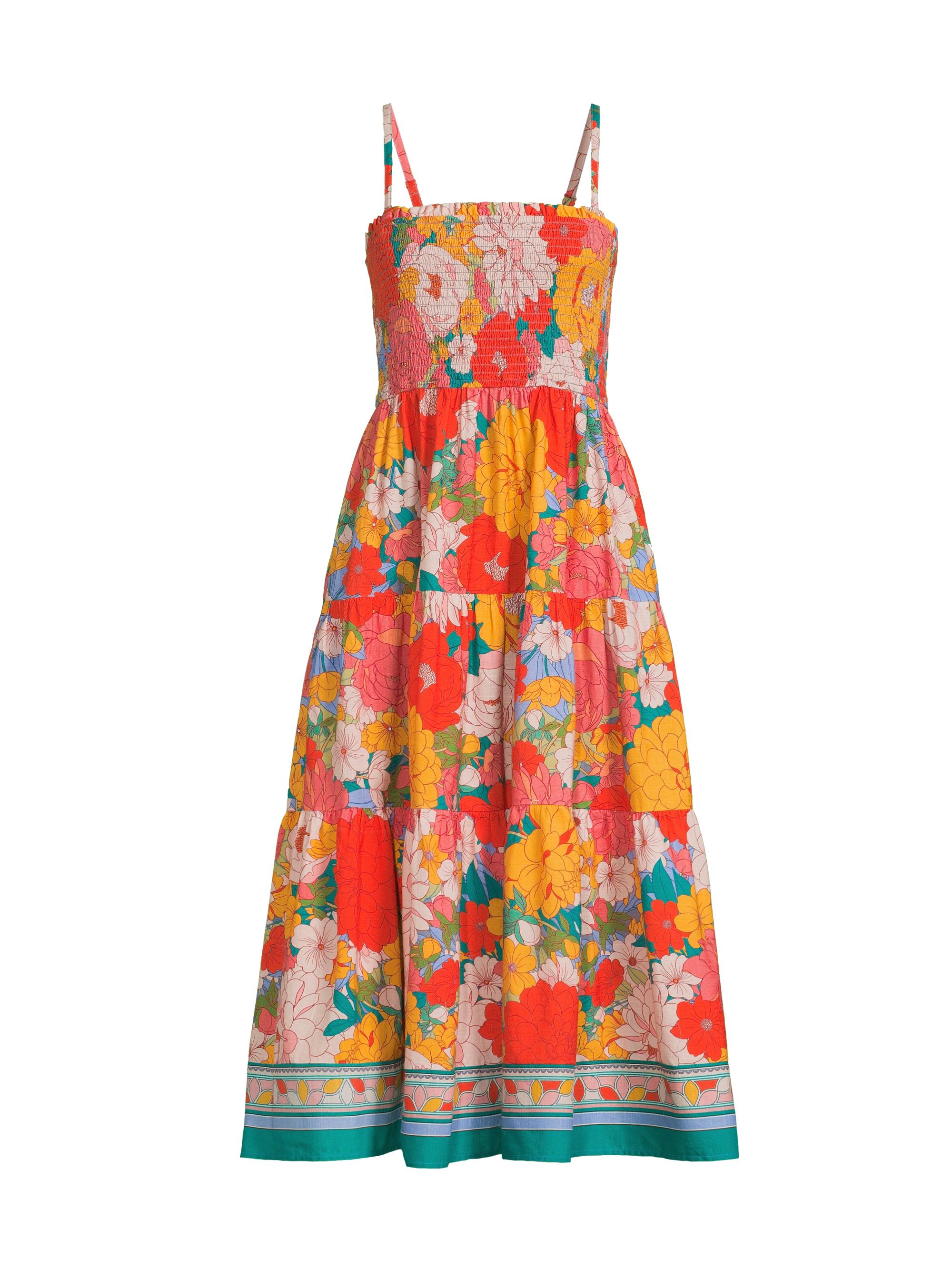 Change of Scenery Women's Kristen Zinnia Fields Midi-Dress - Zinnia Fields