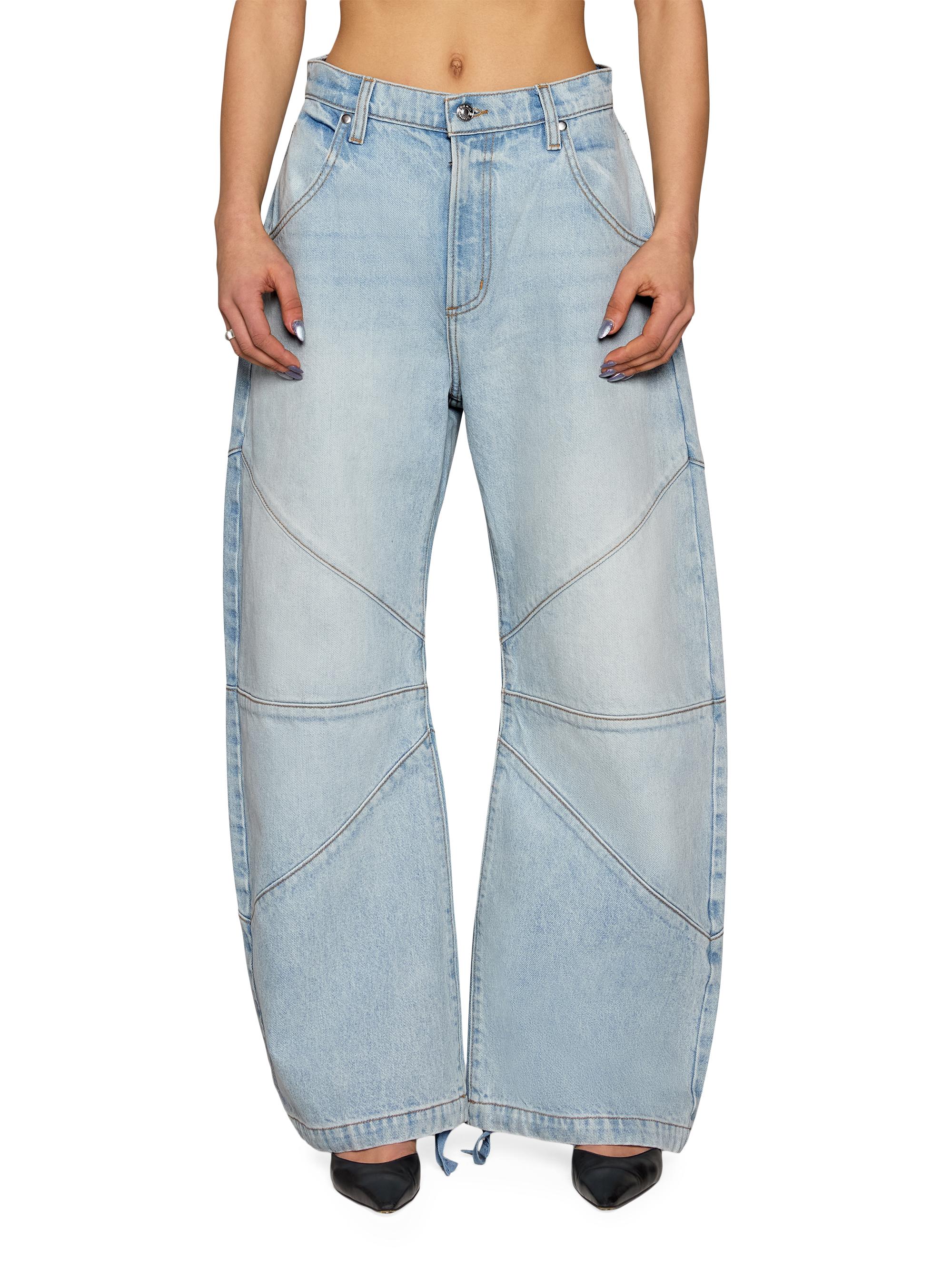 EB Denim Women's Freddy Sunray-Seamed Barrel-Leg Jeans - Daphne