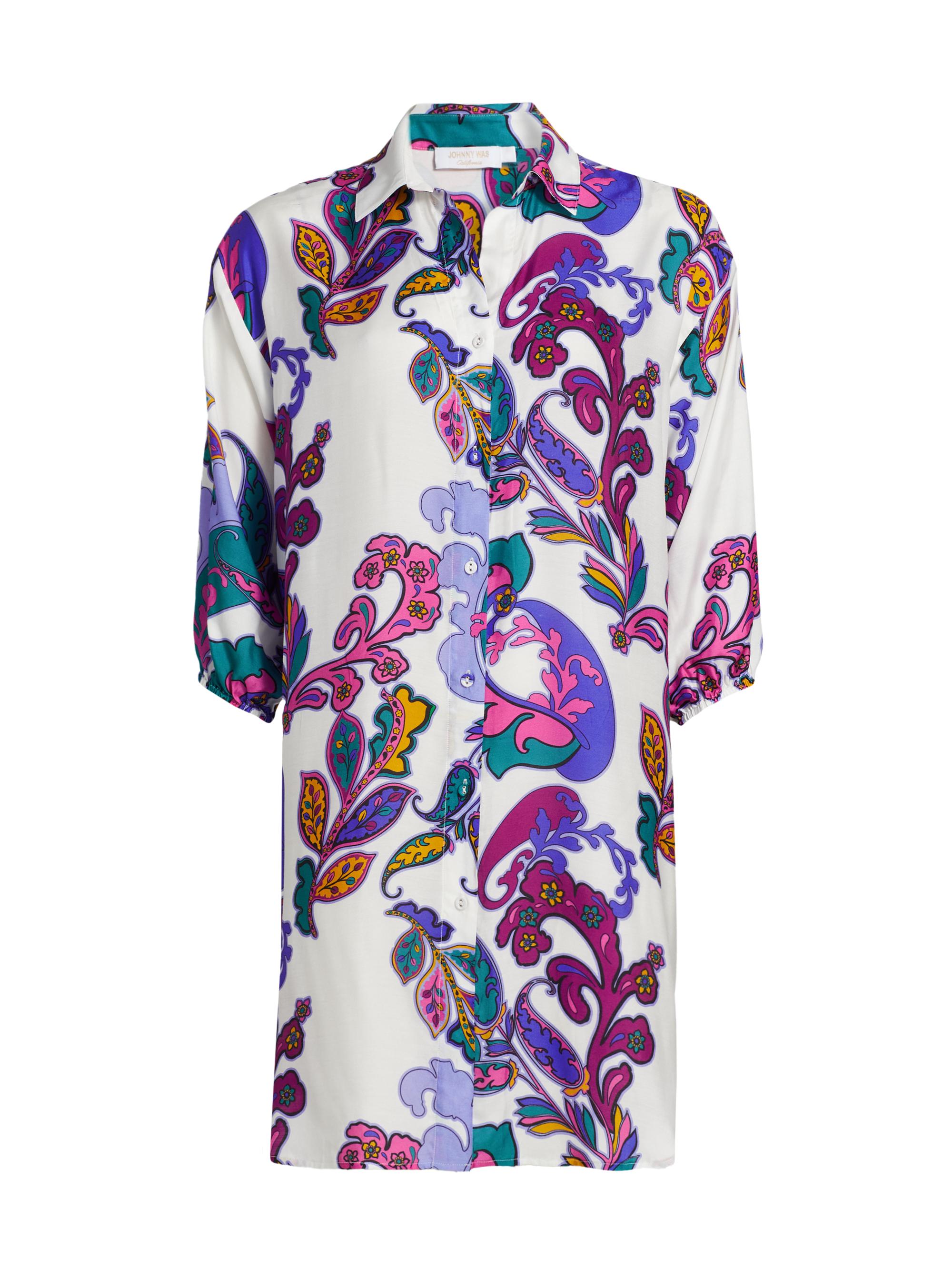 Johnny Was Women's Fatima Paisley Button-Front Shirt - Fatima White