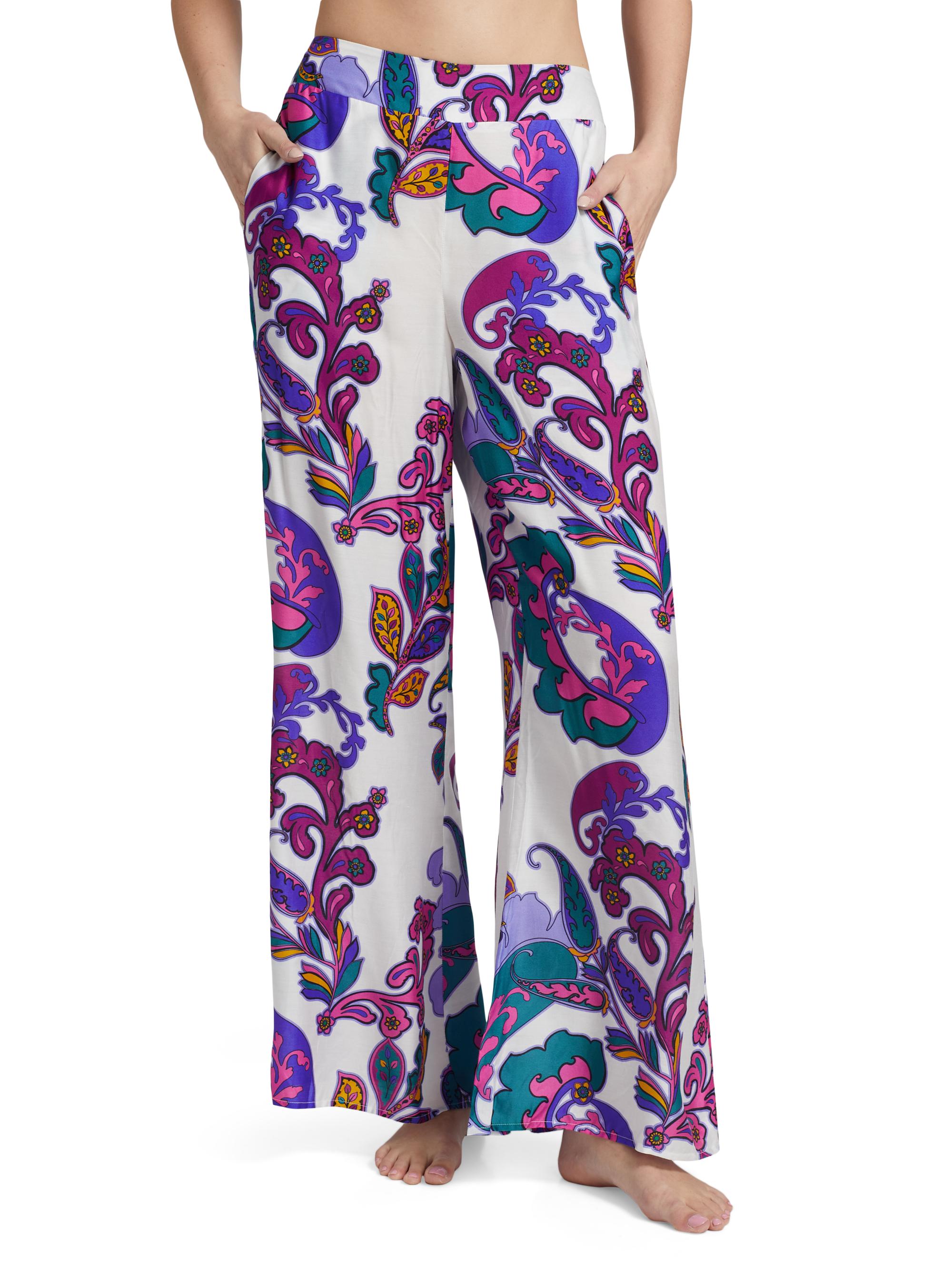 【WEWILL】PAISLEY PAJAMA TROUSERS Pajama Pants Paisley Motifs Floral Feathers PJ Bottoms