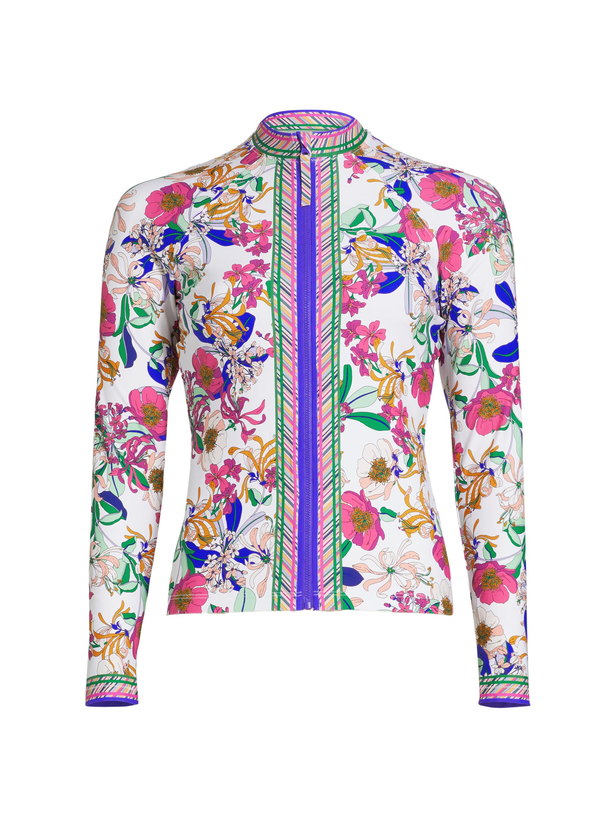 Johnny Was Women's Aldrich Paisley Front-Zip Surf Shirt - Adi Aldrich