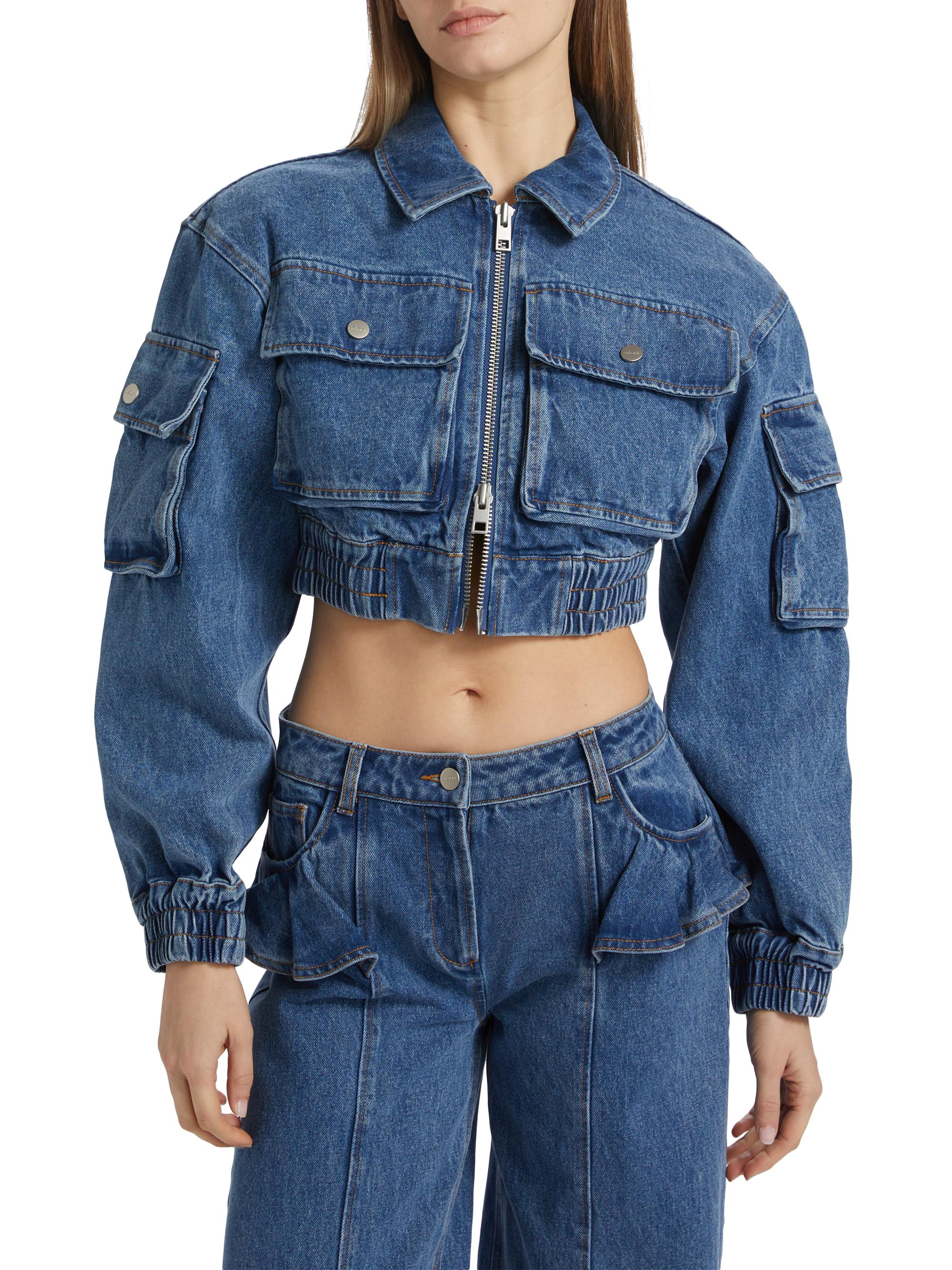 Aknvas Kolbe Cotton Crop Bomber Jacket | Saks Fifth Avenue