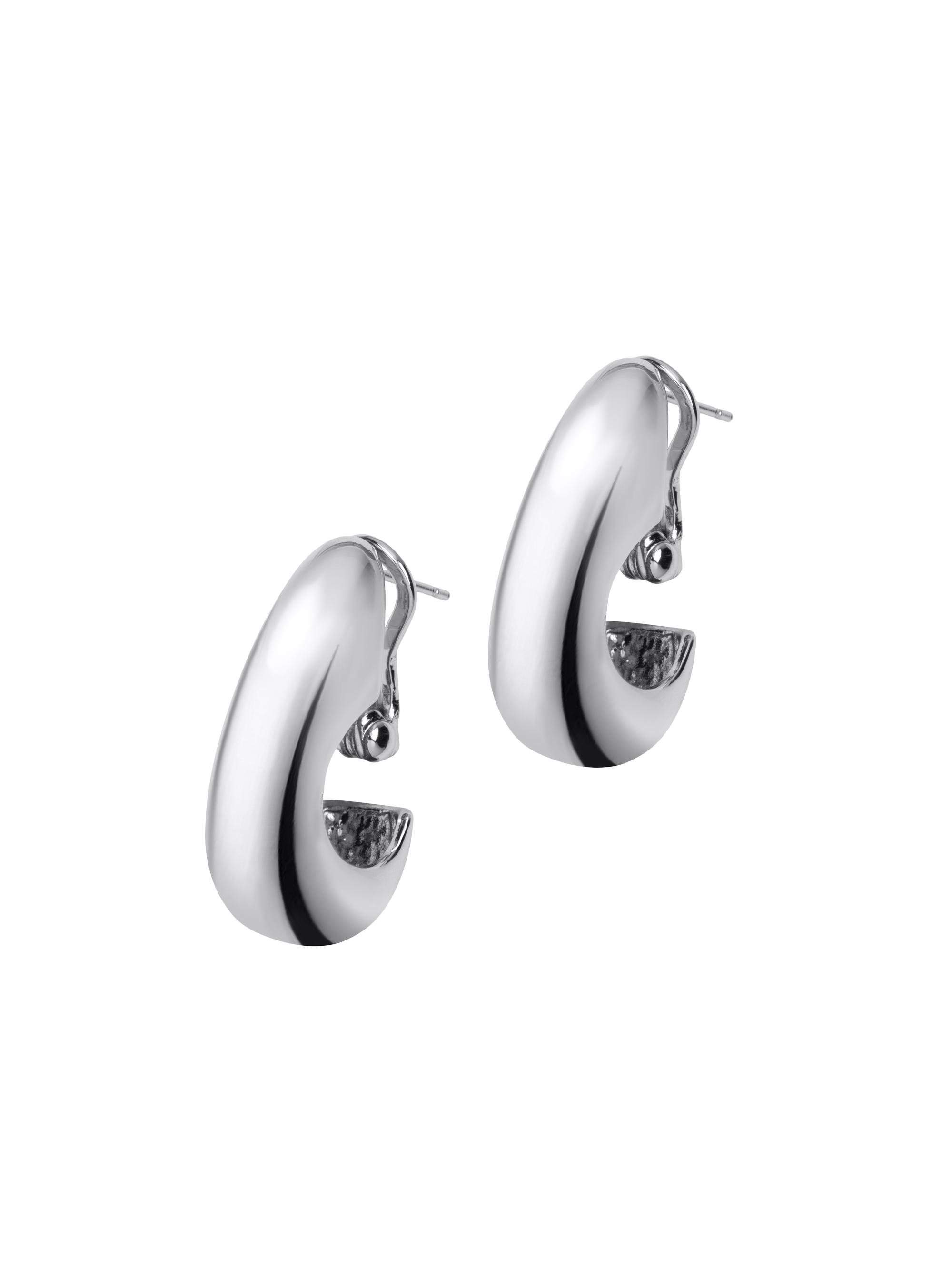 Jennifer Behr Women's The Modern Deco Miral 18K-Gold-Plated Or Silvertone Oval Earrings - Silver