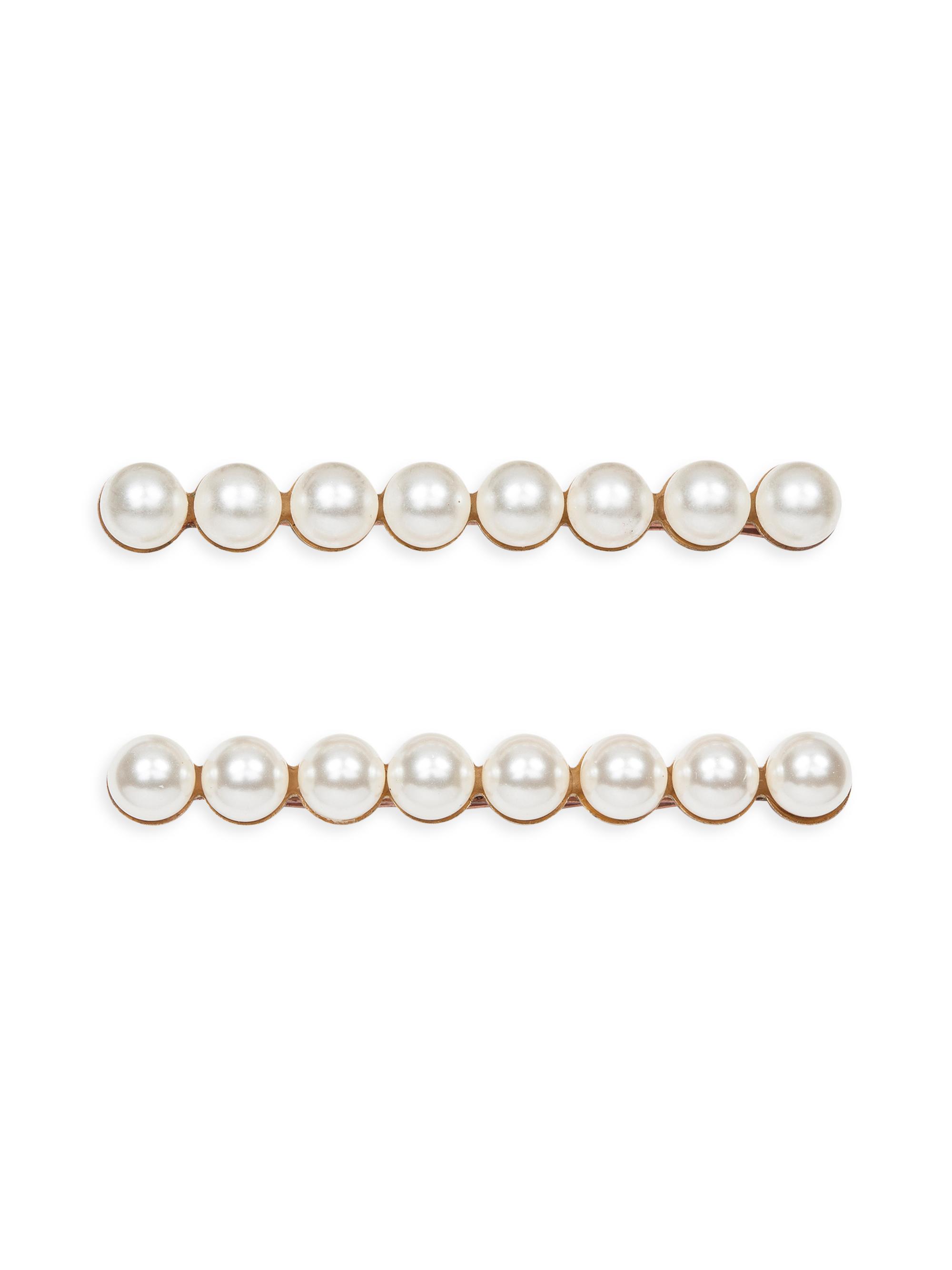 Jennifer Behr Women's 2-Piece Gracie Imitation Pearl Bobby Pin Set - Pearl