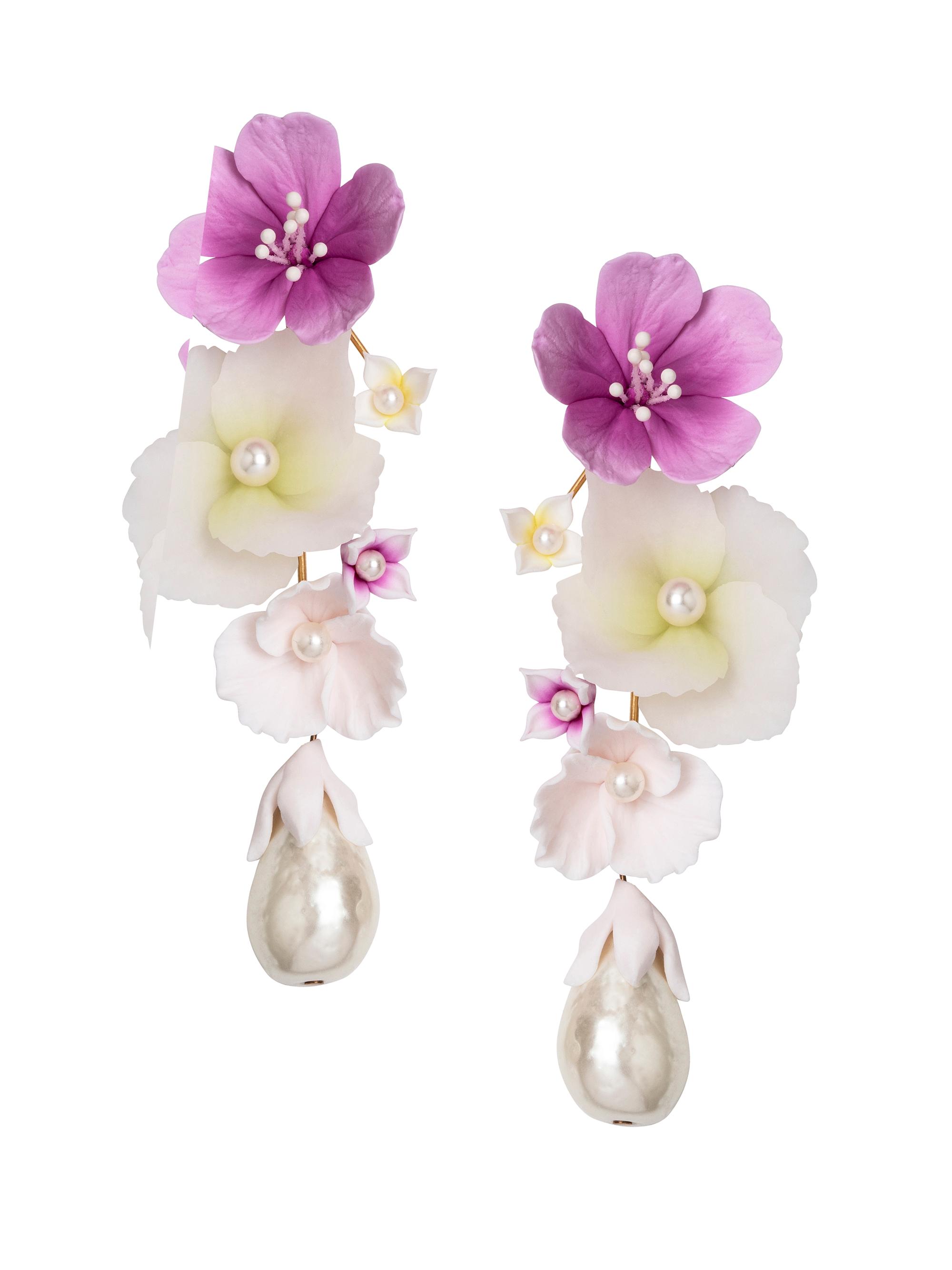 Jennifer Behr Women's Lorena Polymer & Imitation Pearl Drop Earrings - Garden