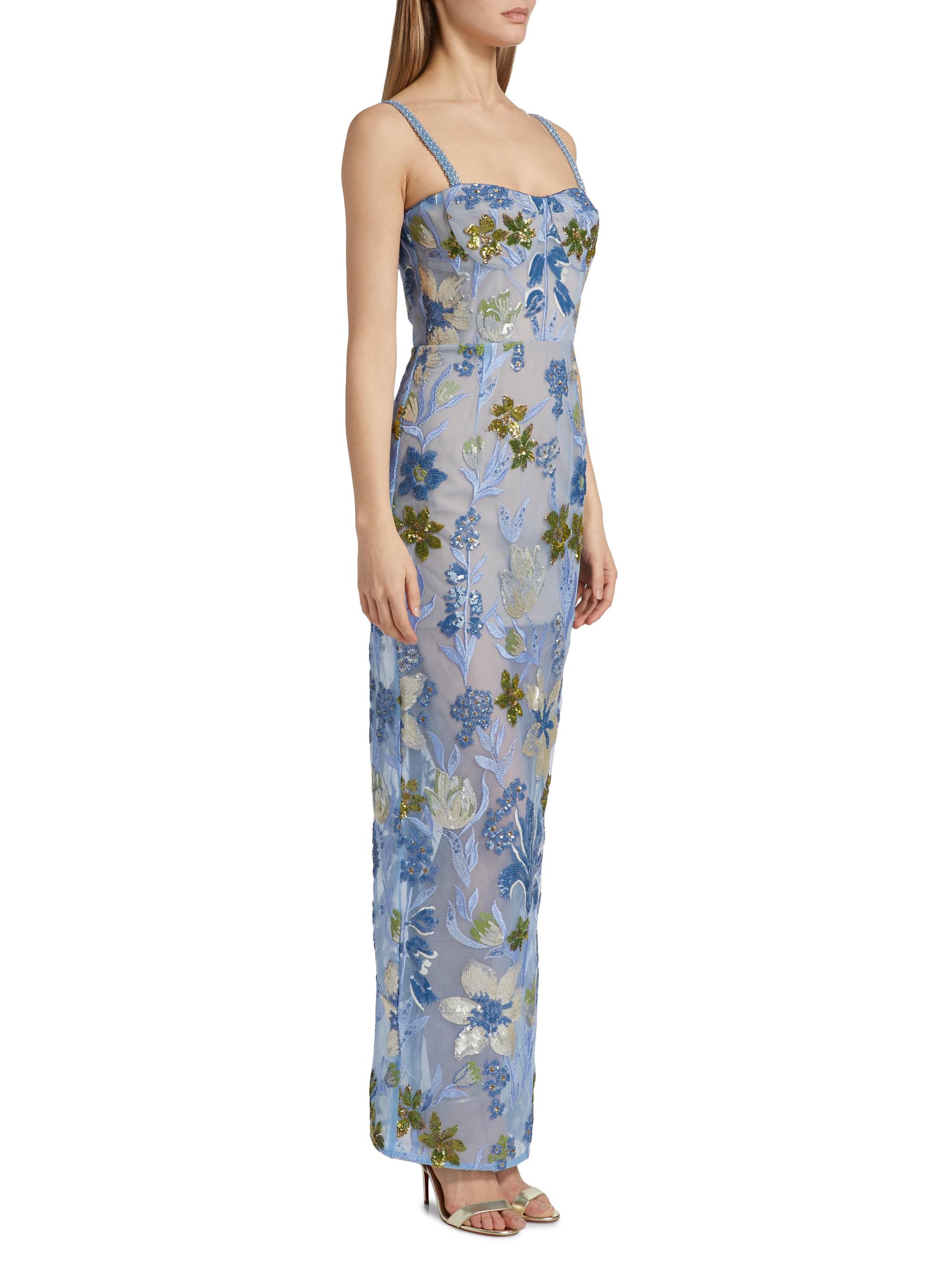 dahlia maxi dress in sequin multi bronx and banco Bronx and Banco Strapless Stretch Sequin Dahlia Maxi Dress