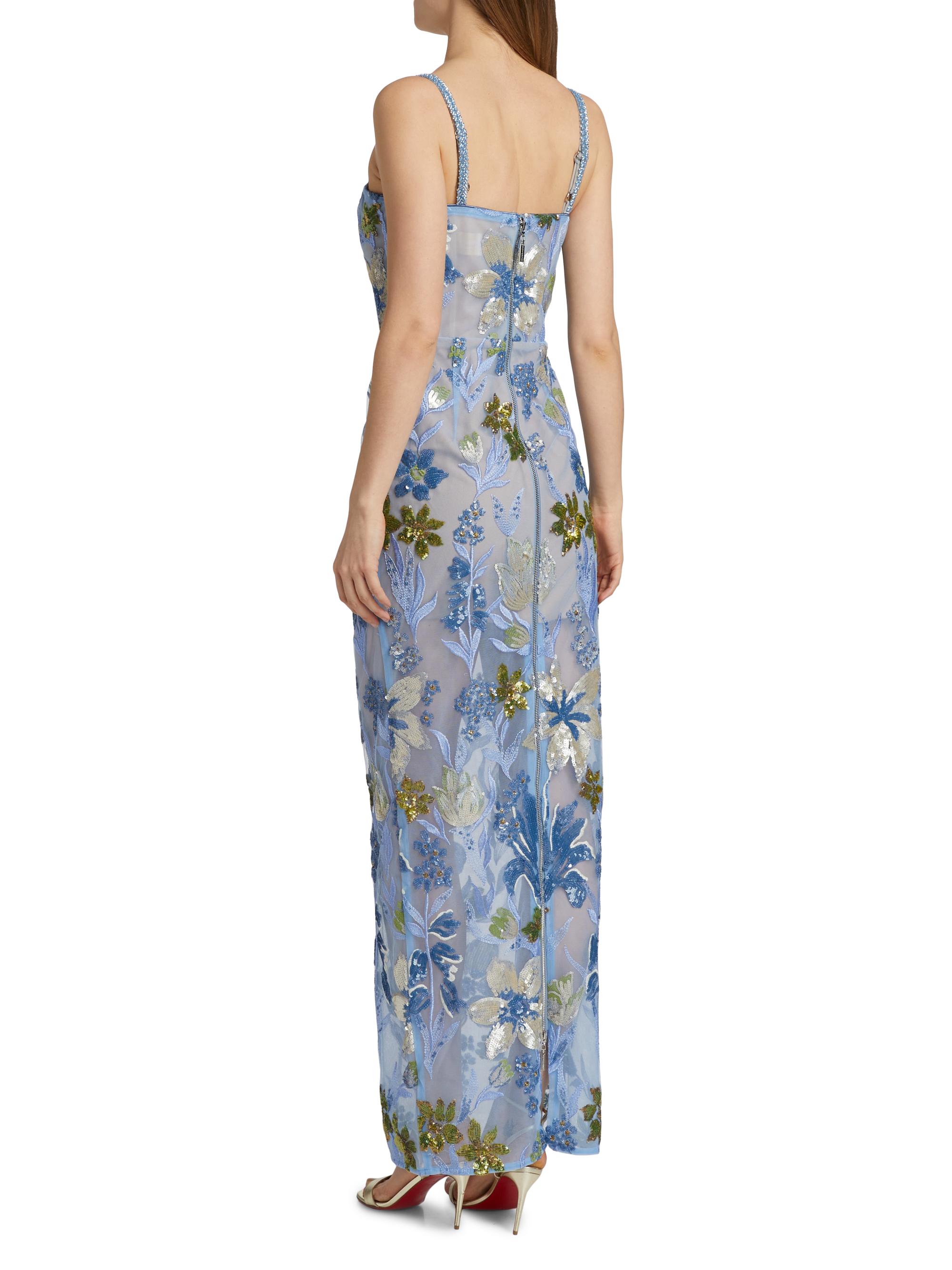 mother of the bride dresses a line Hire JADED LONDON Dahlia Hand-Beaded Backless Chiffon Maxi Dress –  SUSTAINABLY. The Dress Hire main image 0