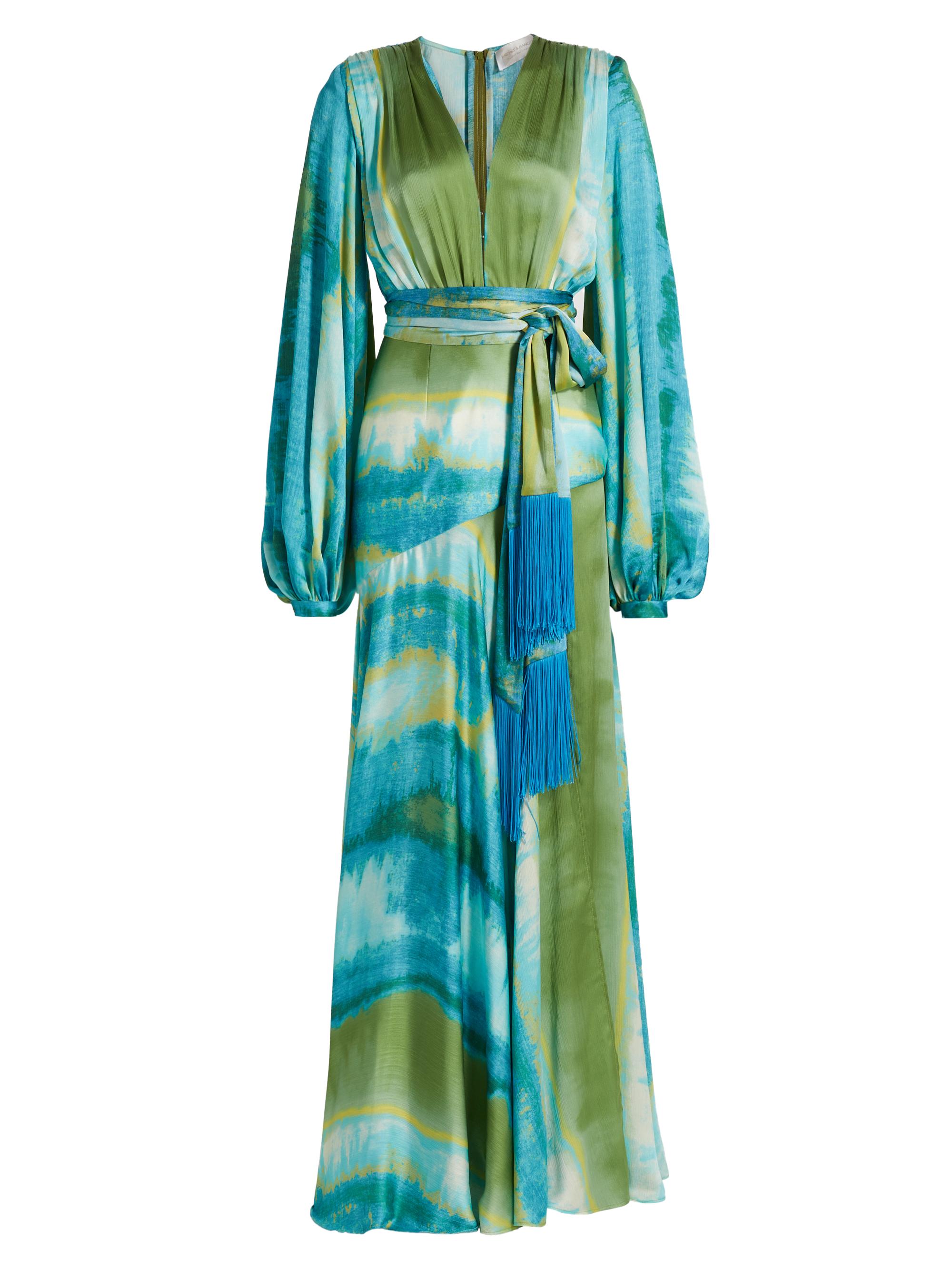 Bronx and Banco Women's Carmen Coastal Gown - Blue Multi