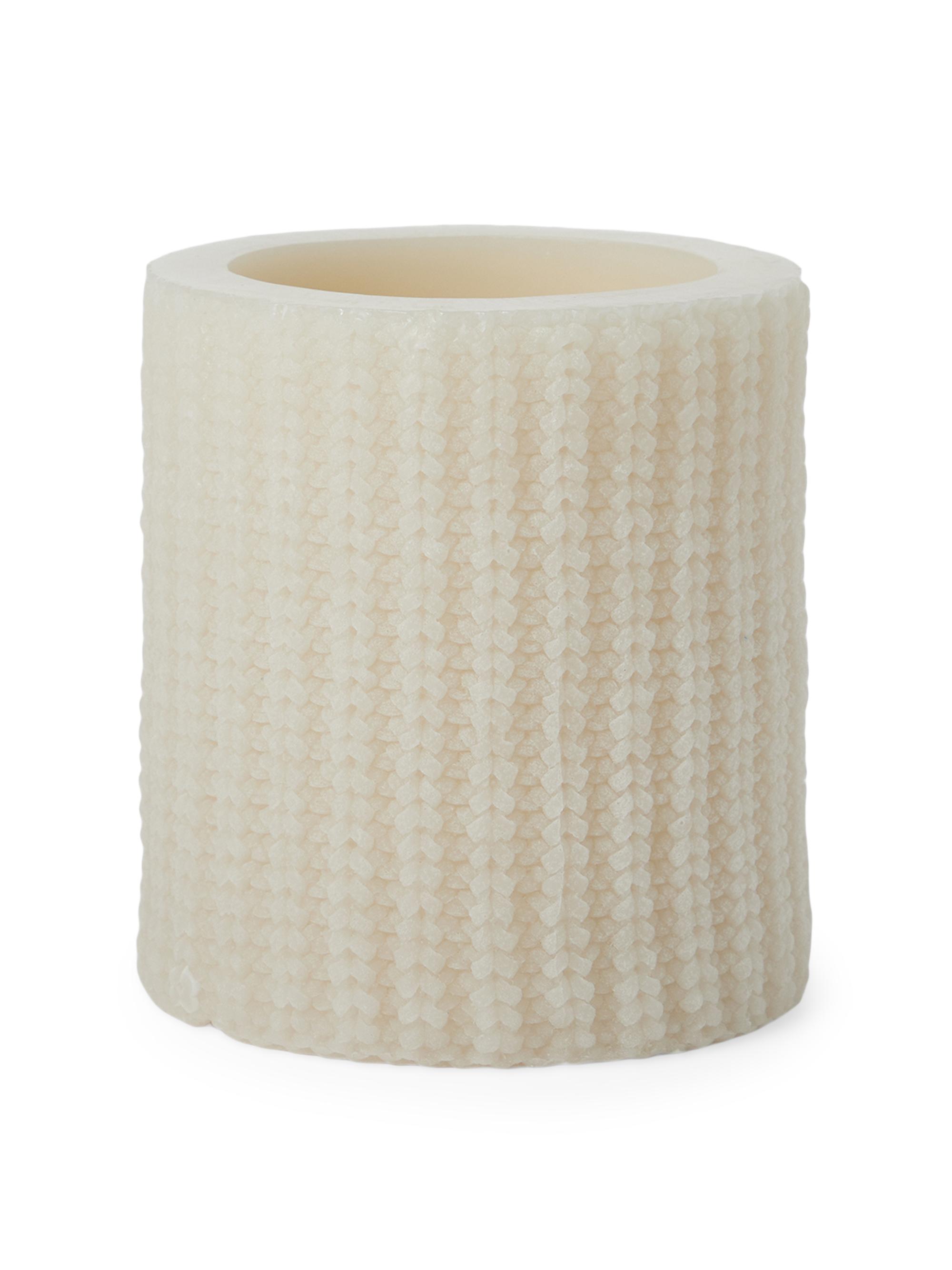 Brunello Cucinelli Large Wax Lantern with English Rib Knit Effect - Ecru