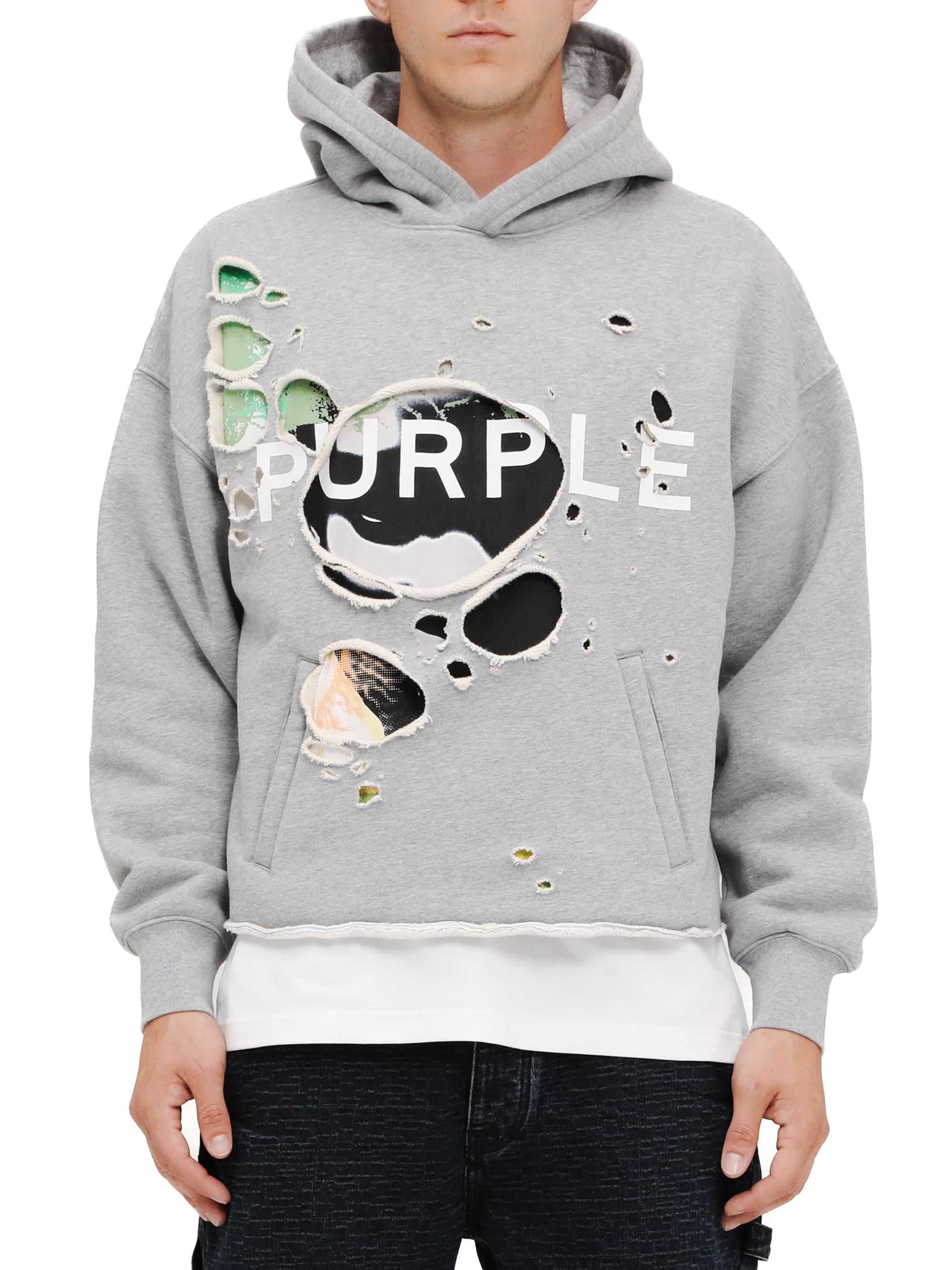 Purple Brand Men's Heavyweight Fleece Hoodie - Heather