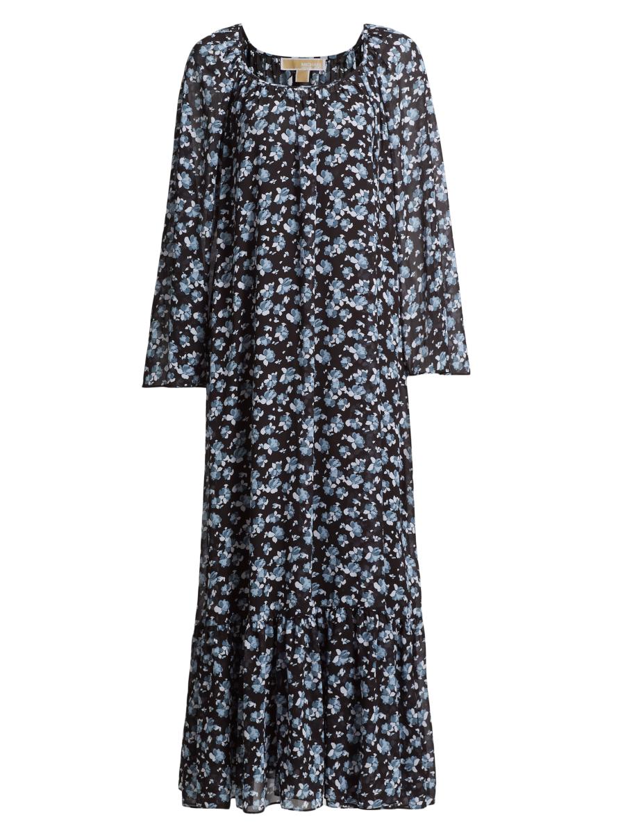 MICHAEL Michael Kors Floral Scoopneck Maxi Dress | Saks
